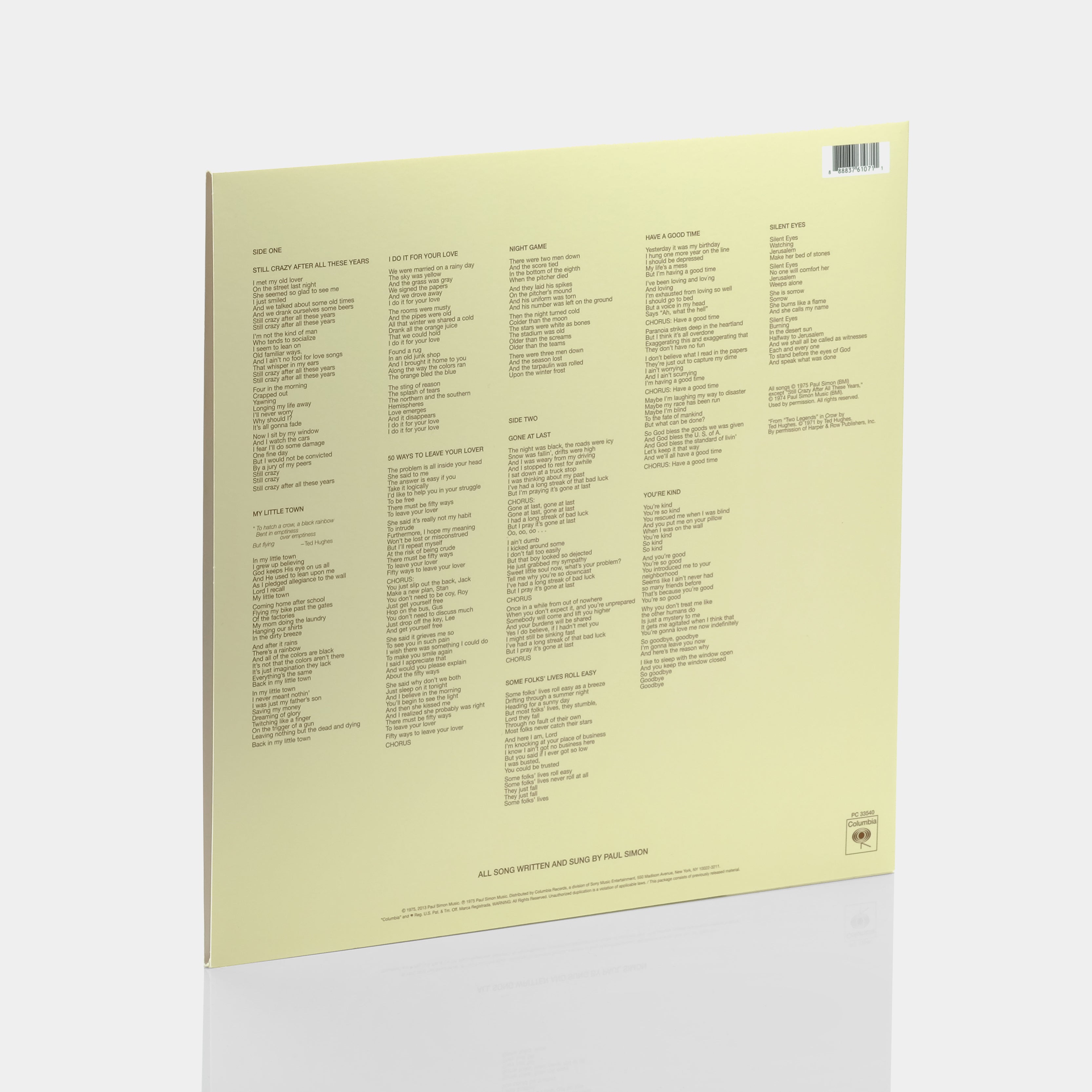 Paul Simon - Still Crazy After All These Years LP Vinyl Record