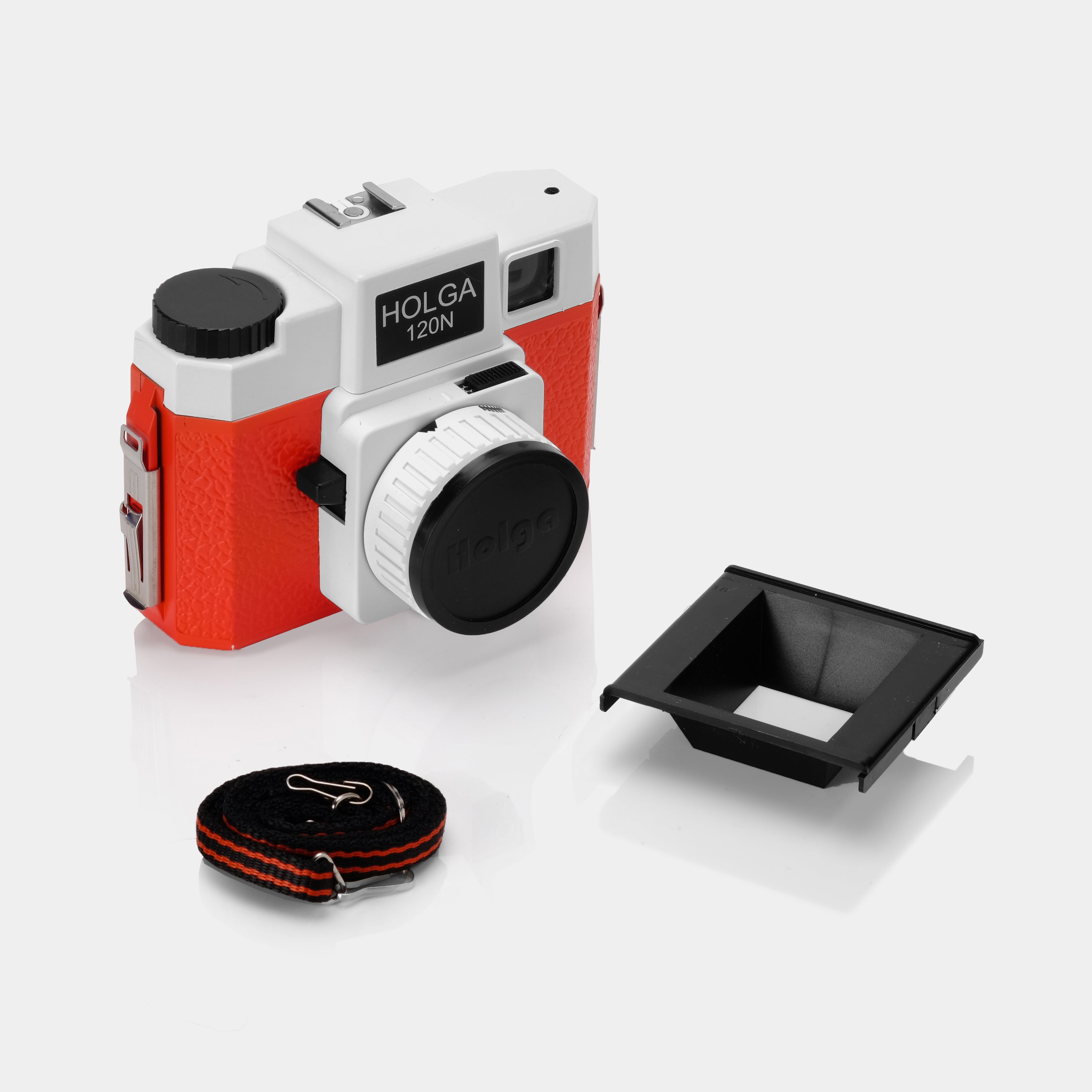 Holga 120N White and Red 120 Film Camera