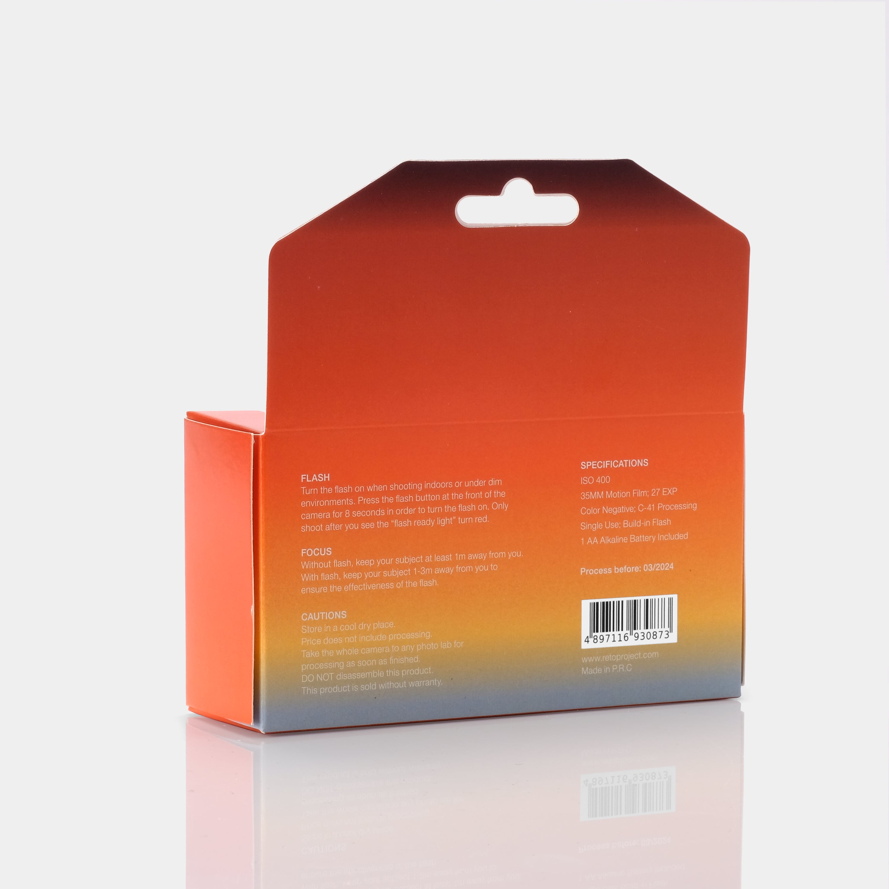 Amber Spark Disposable 35mm Film Camera (27 Exposures)