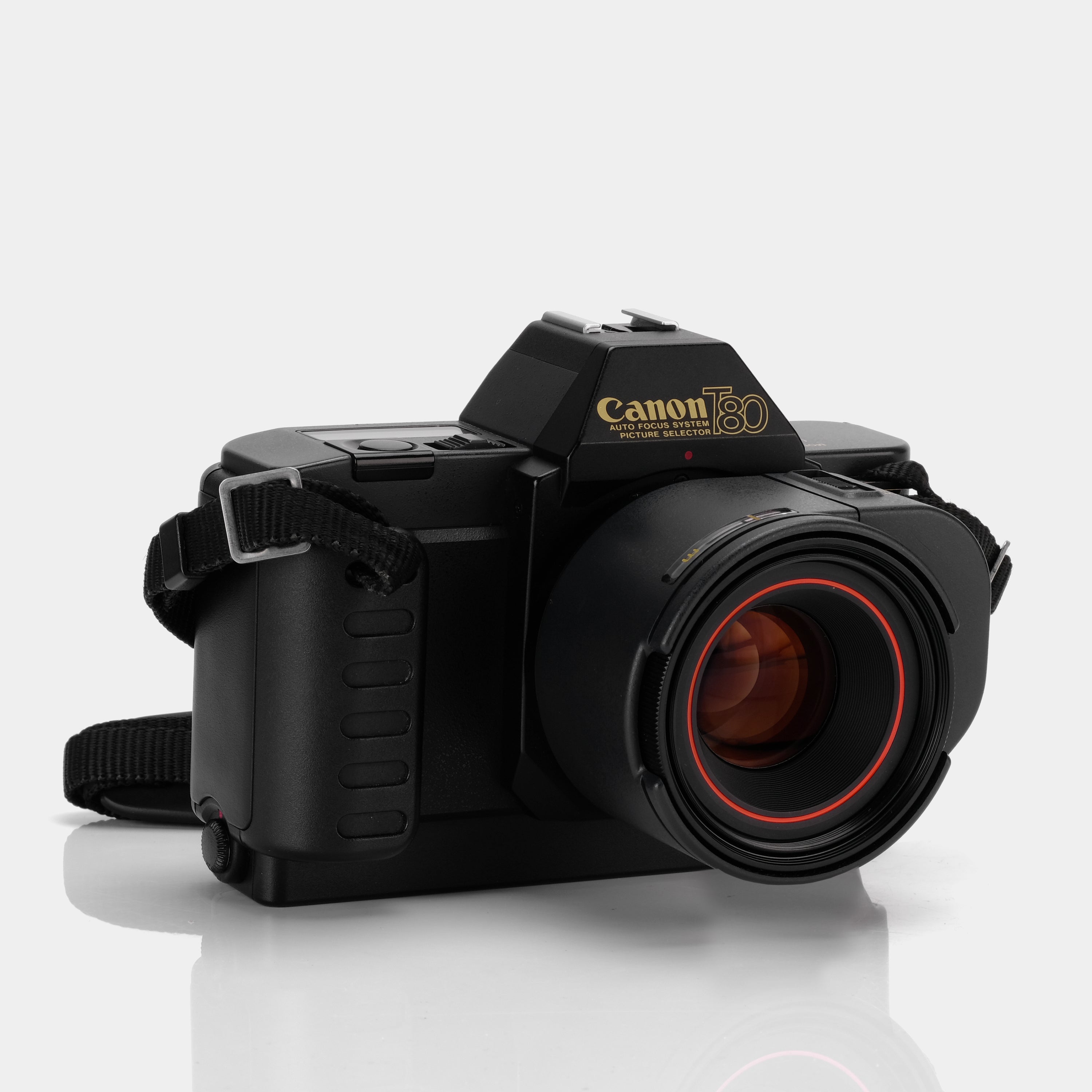 Canon T80 SLR 35mm Film Camera with Lens Set