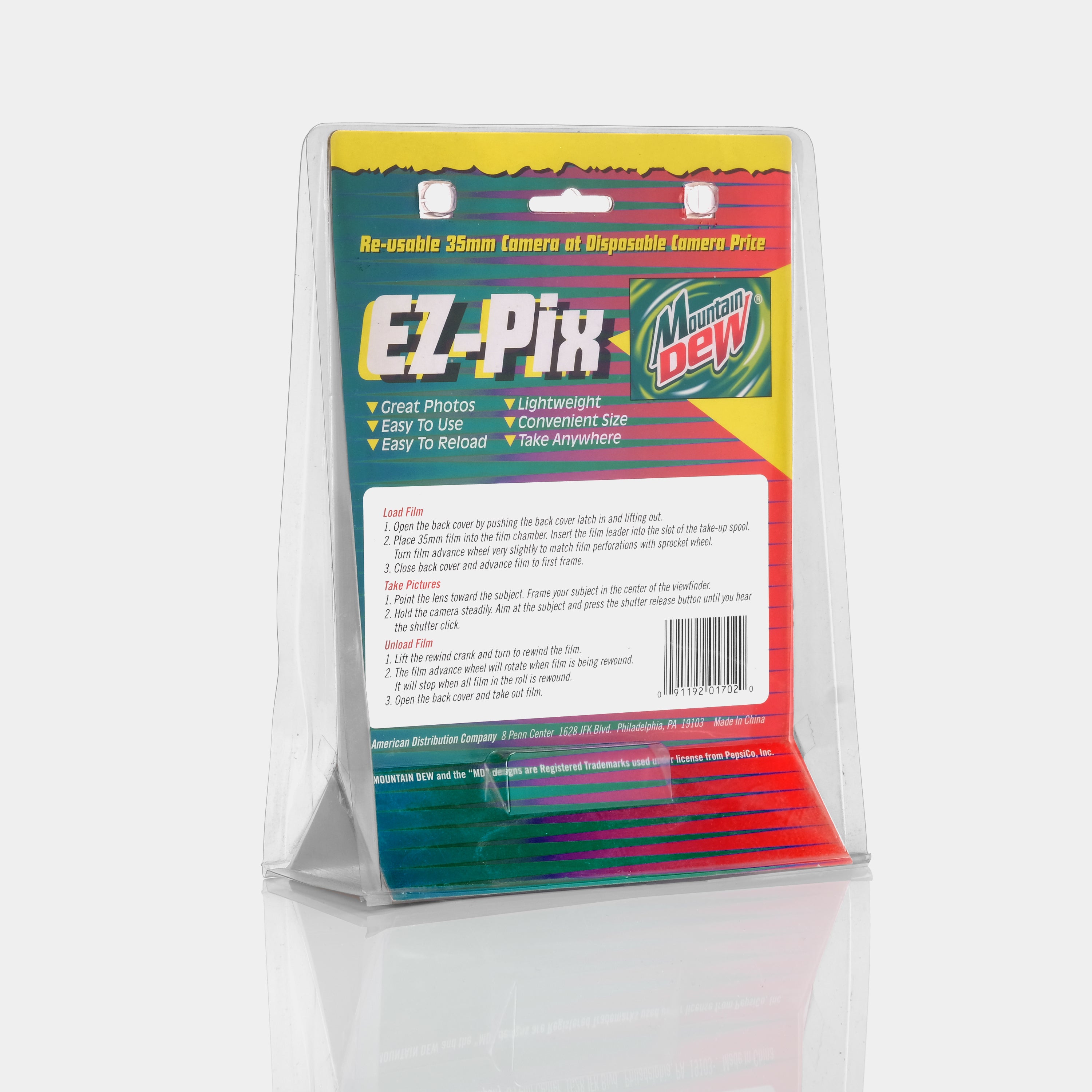 EZ-Pix Mountain Dew 35mm Point and Shoot Film Camera (New Old Stock)
