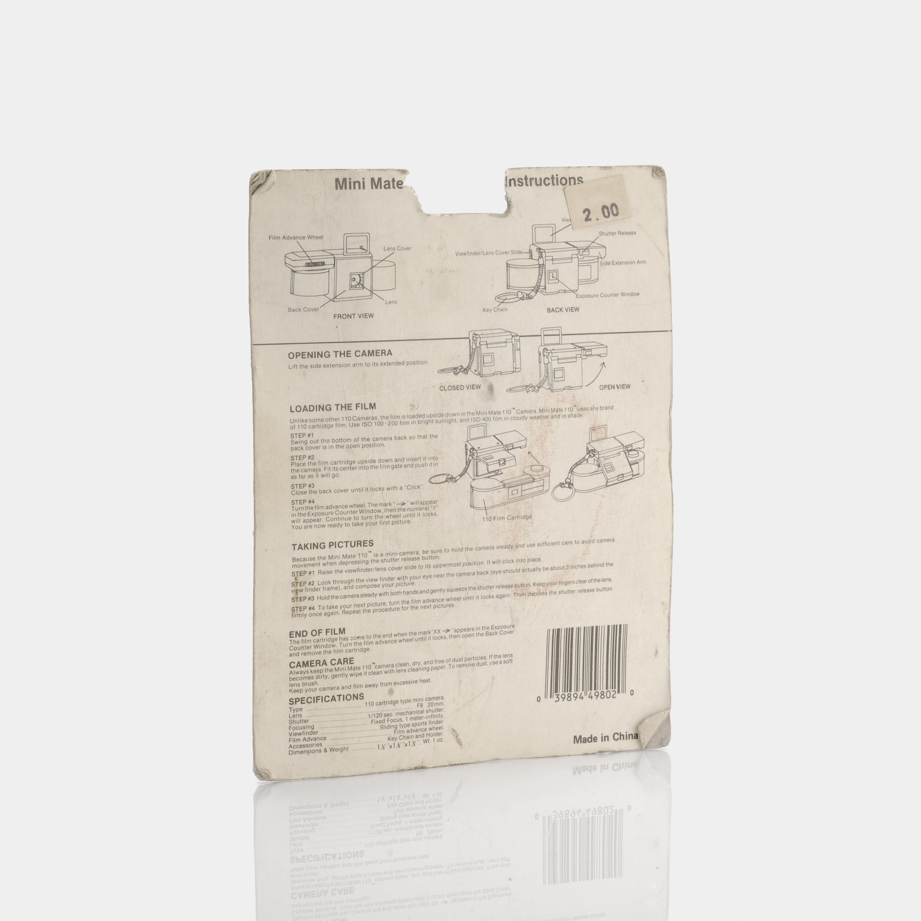 Mini-Mate 110 Format Film Camera (In Original Packaging)