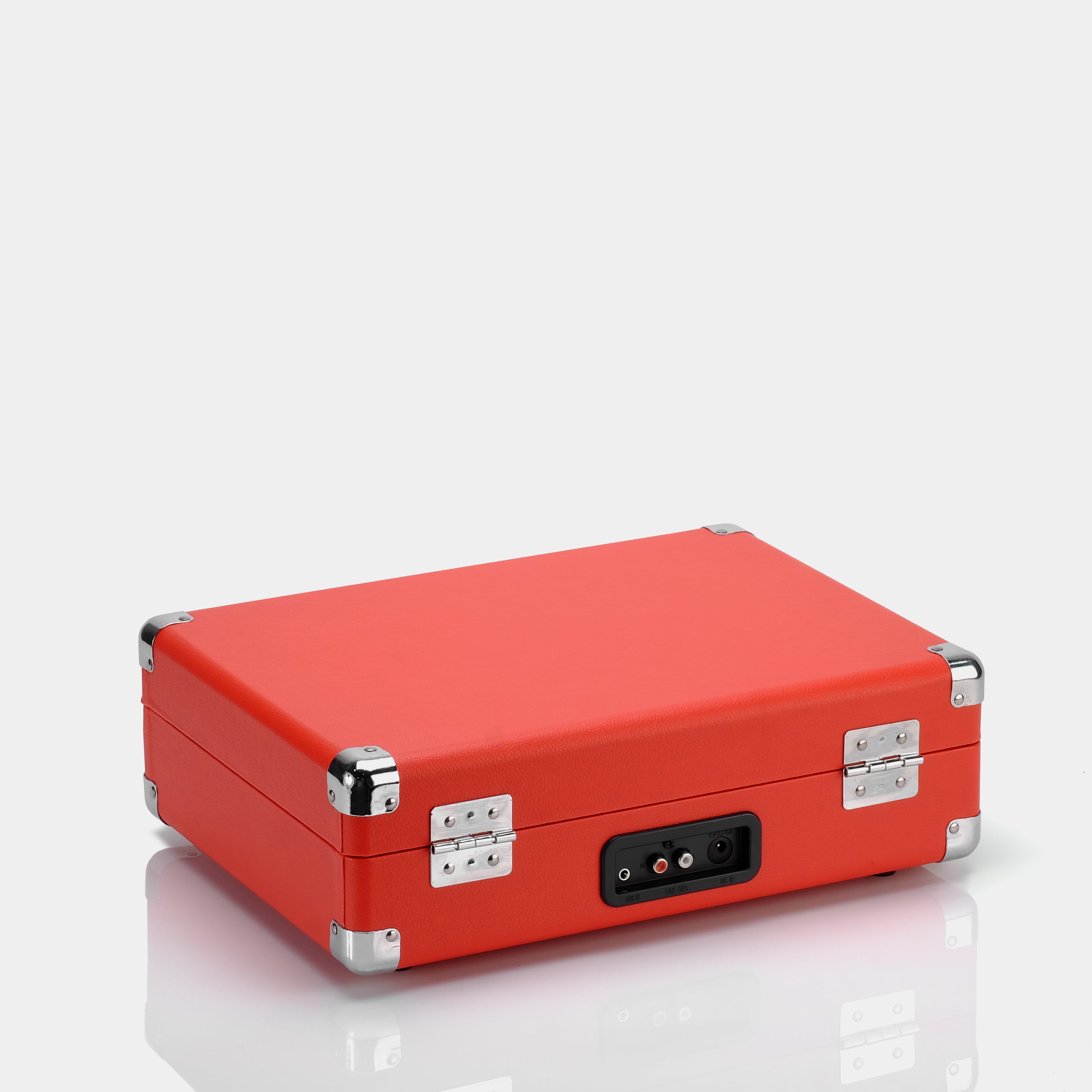 Crosley Cruiser Deluxe Red Portable Turntable with Bluetooth