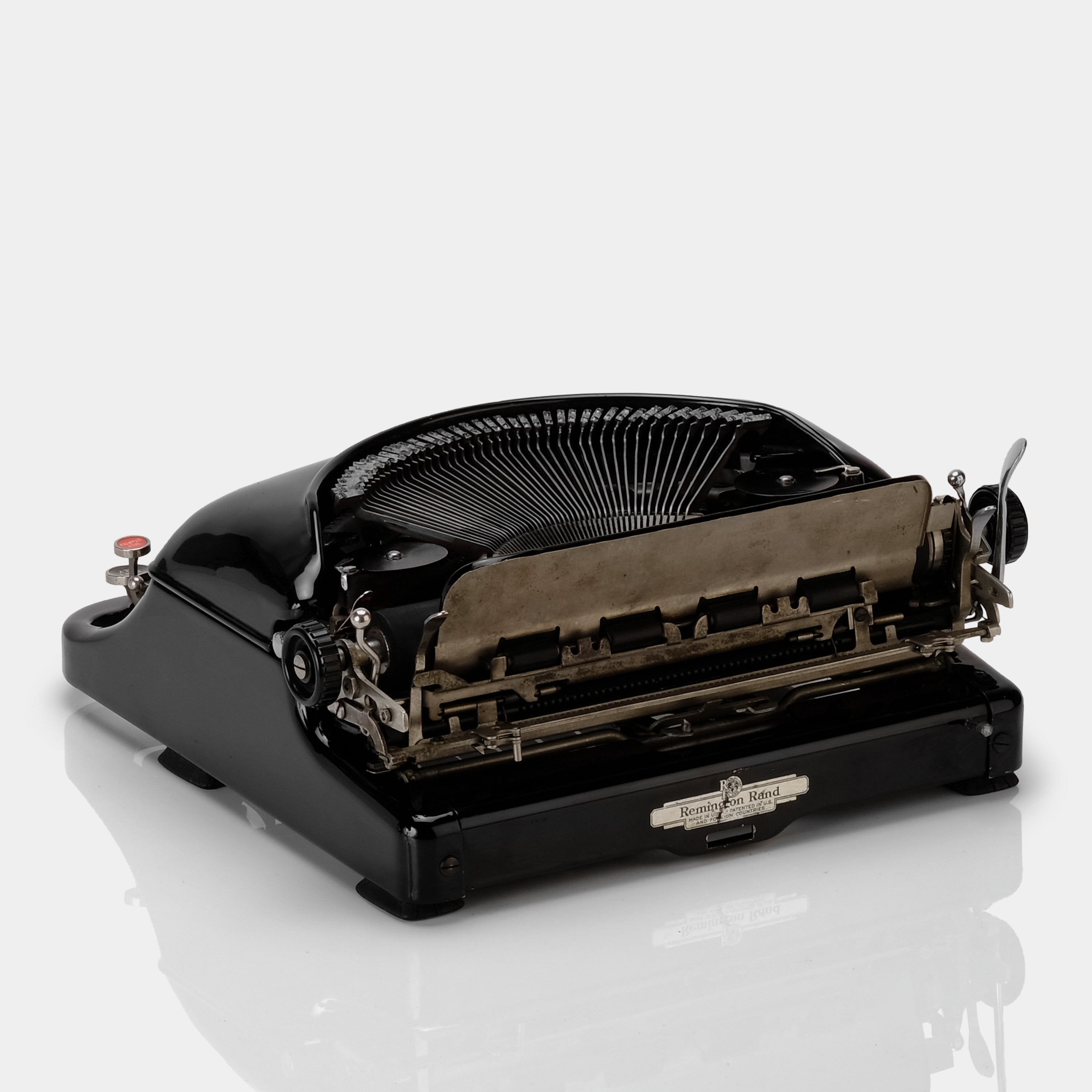 Remington Rand 5 Black Manual Typewriter and Case