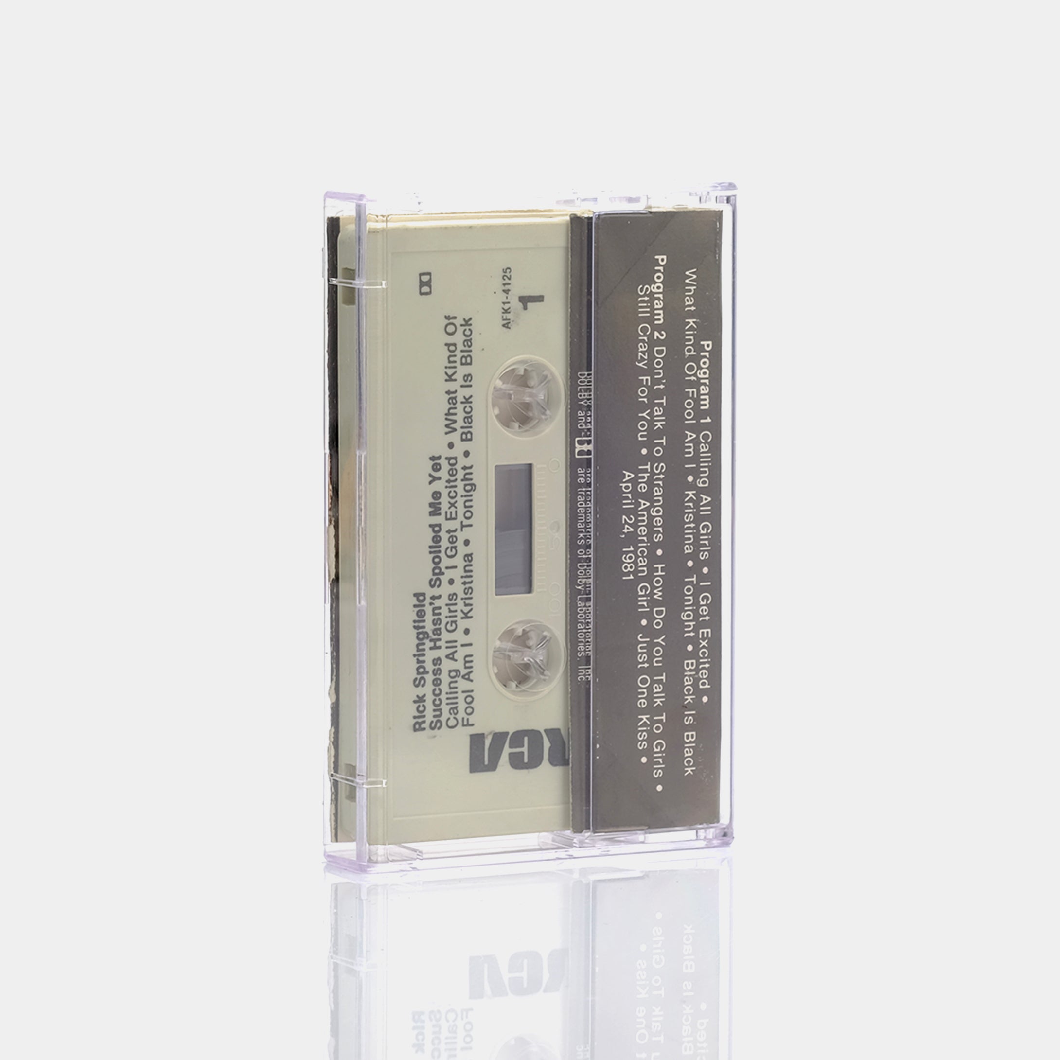 Rick Springfield - Success Hasn't Spoiled Me Yet Cassette Tape