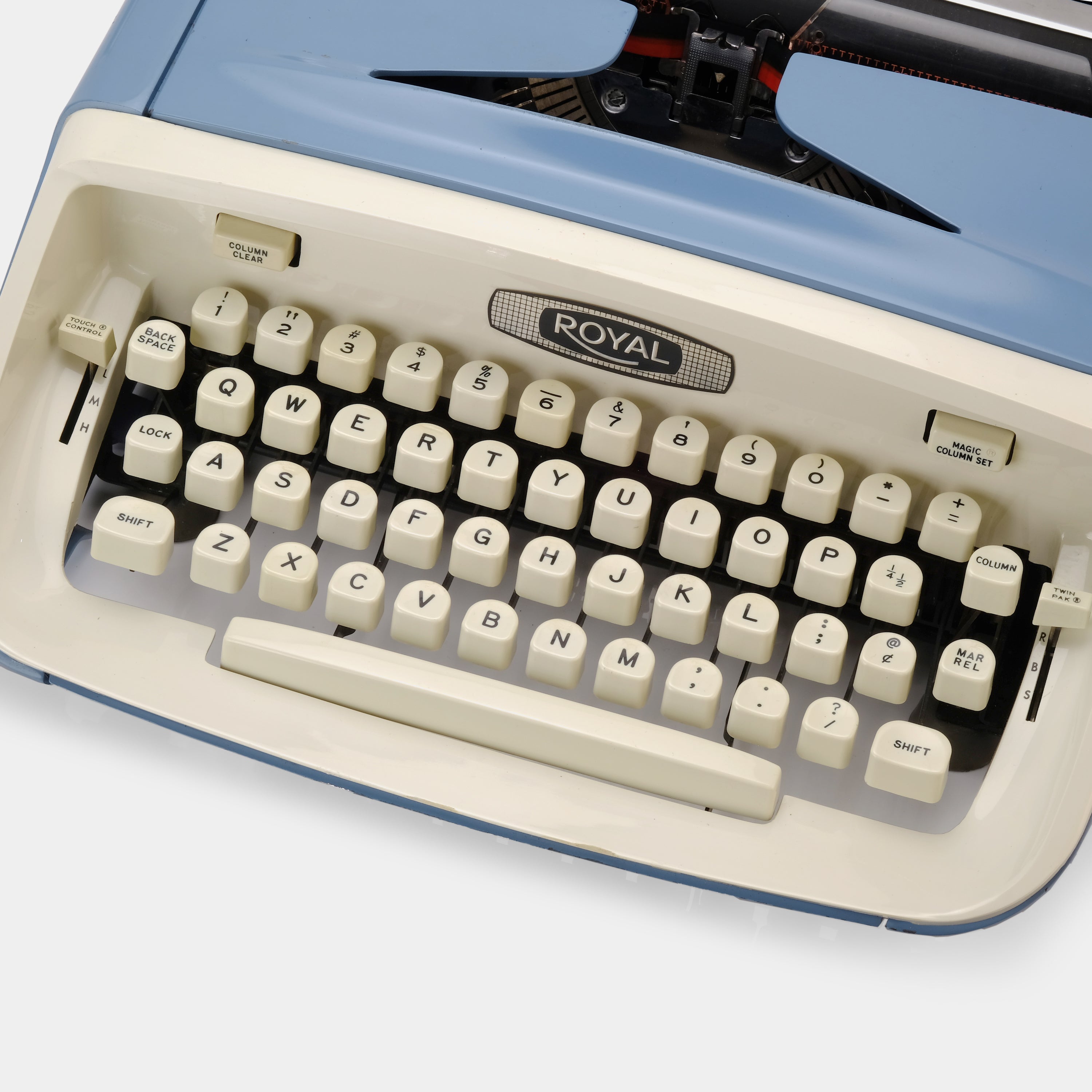 Royal Sahara Blue Manual Typewriter and Case