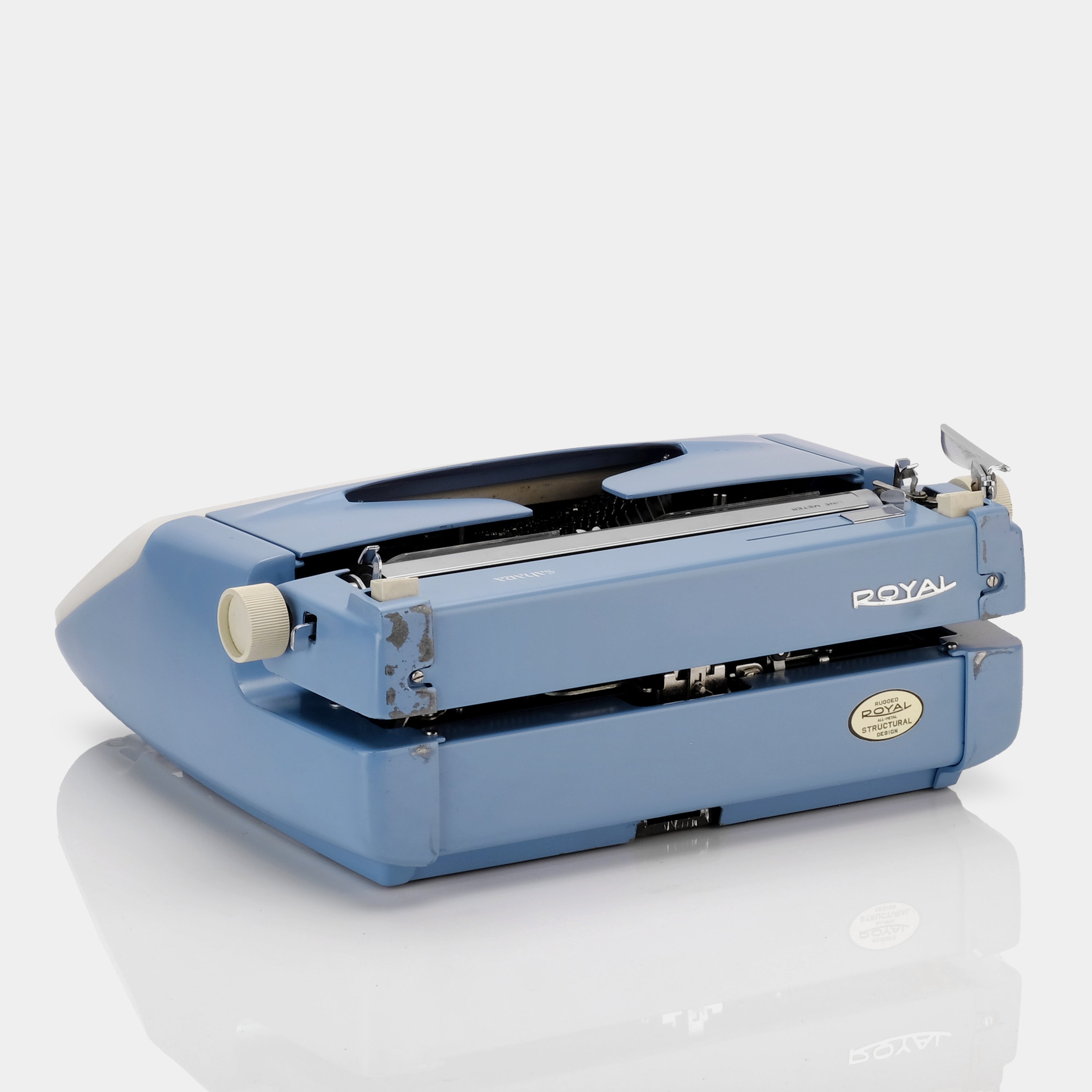 Royal Sahara Blue Manual Typewriter and Case