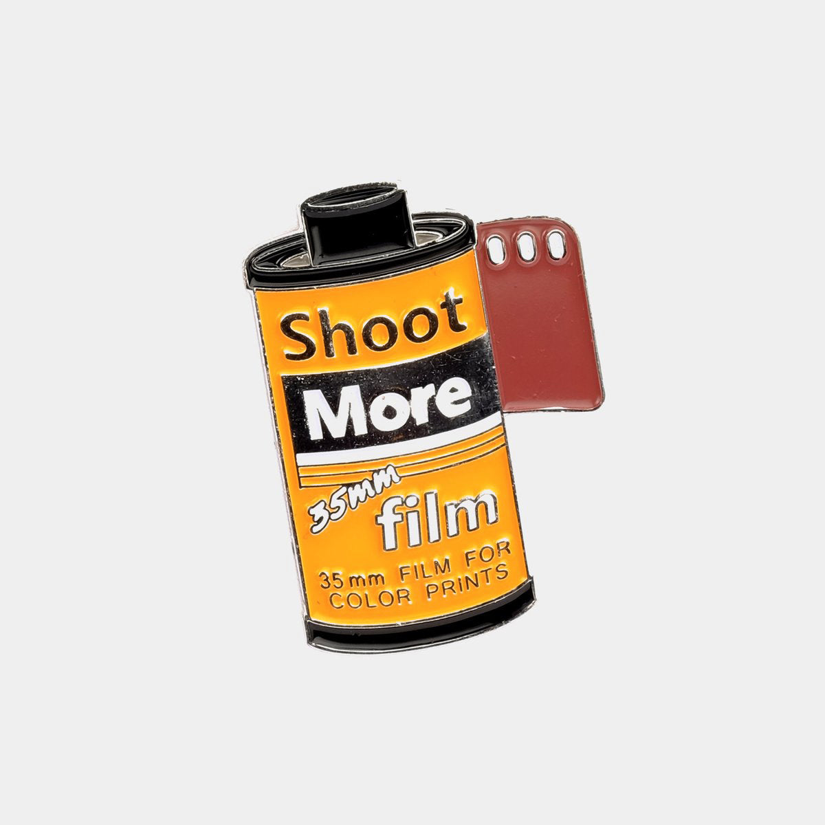 Shoot More Film Canister Enamel Pin