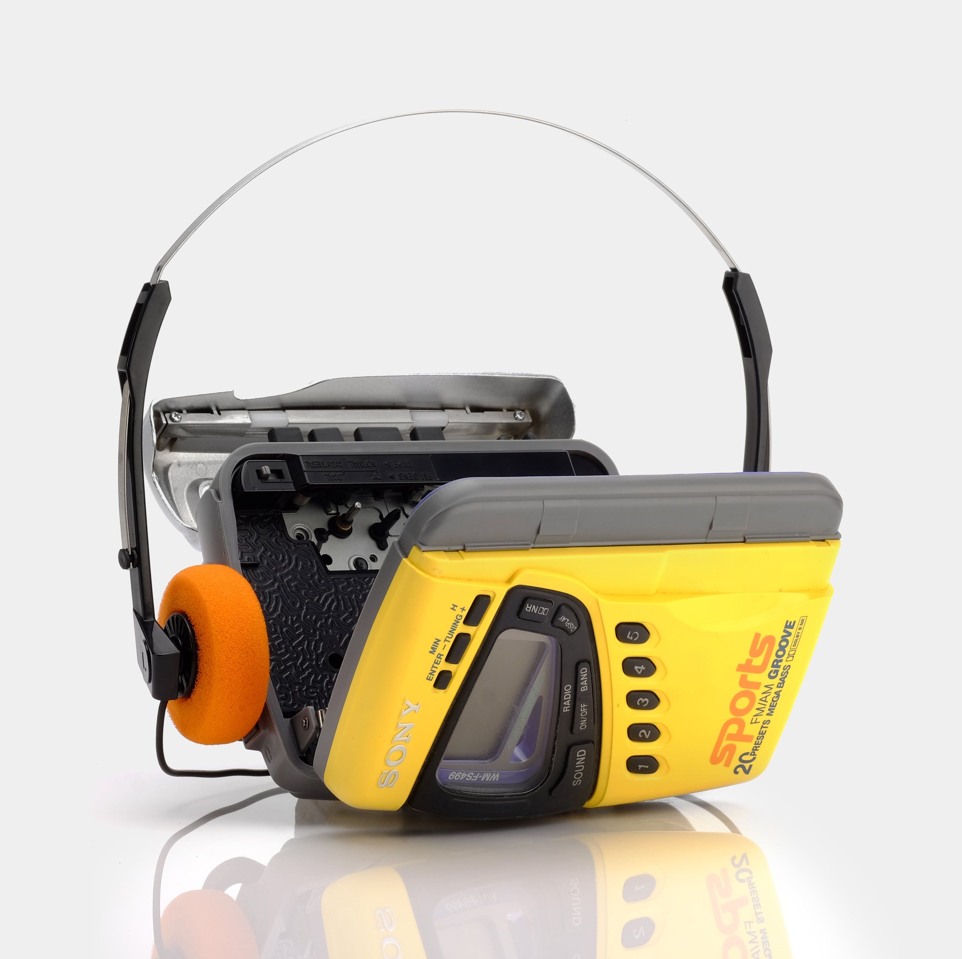 Sony Sports Walkman WM-FS499 GROOVE Yellow AM/FM Portable Cassette Player