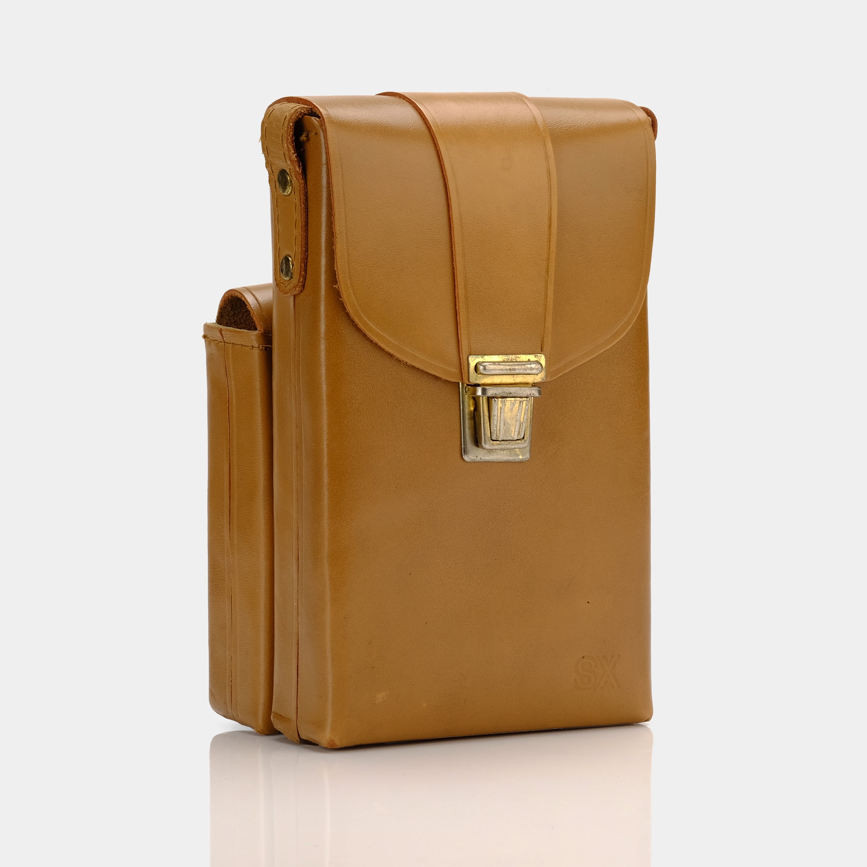 Brown Leather SX-70 Instant Camera Case With Film Pocket