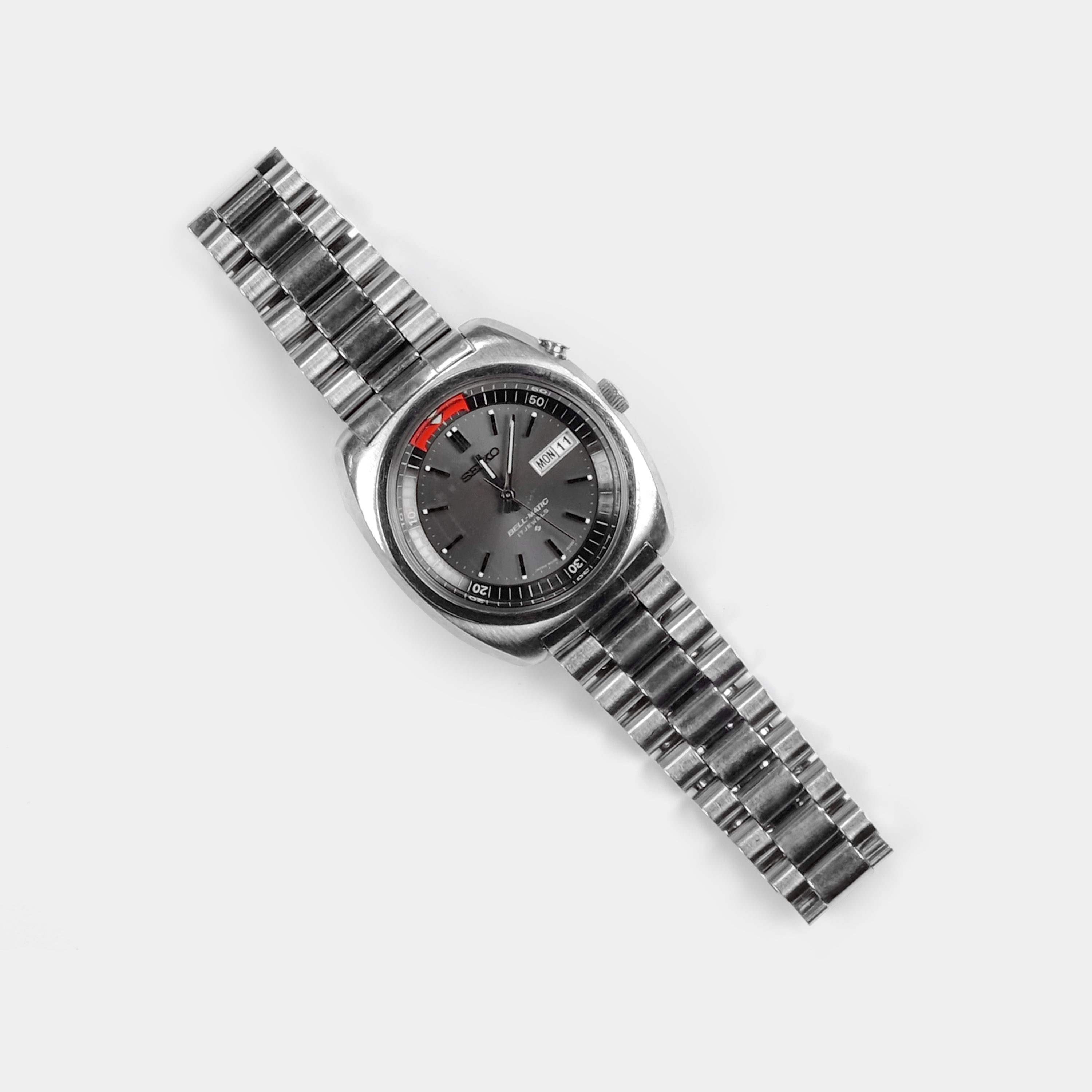 Seiko Bell-Matic Alarm Ref. 4006-6031 Grey Sunburst Dial 1971 Wristwatch