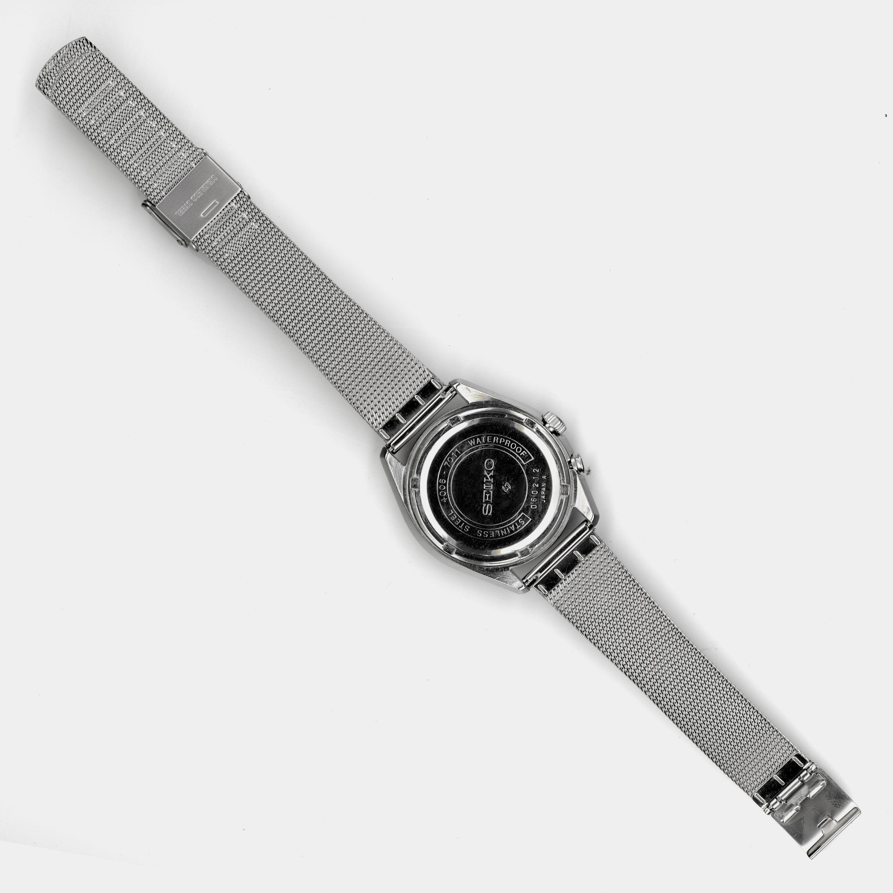 Seiko Bell-Matic Alarm Ref. 4006-7011 Silver Sunburst Dial Circa 1970 Wristwatch