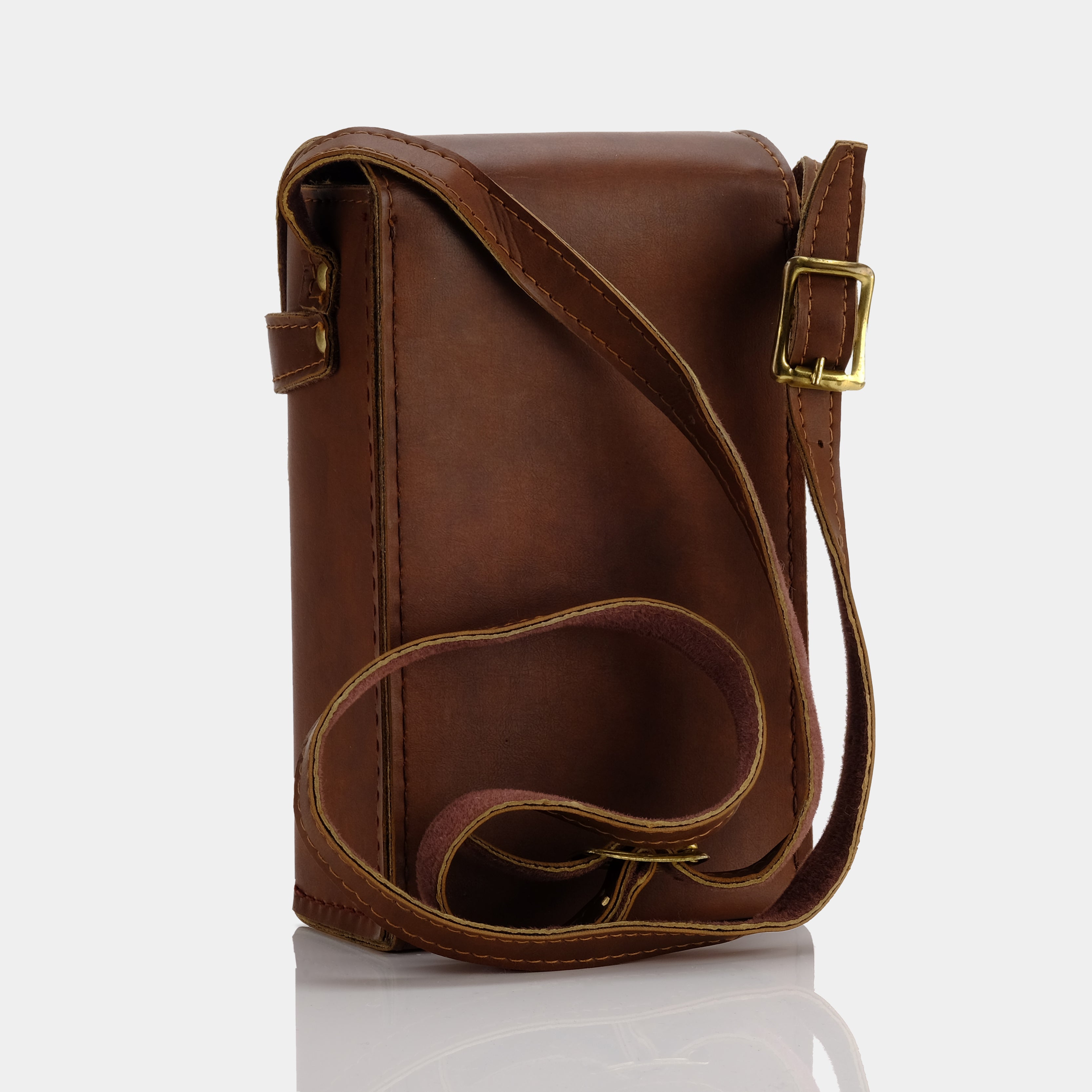 Dark Brown Leather Folding Camera Case