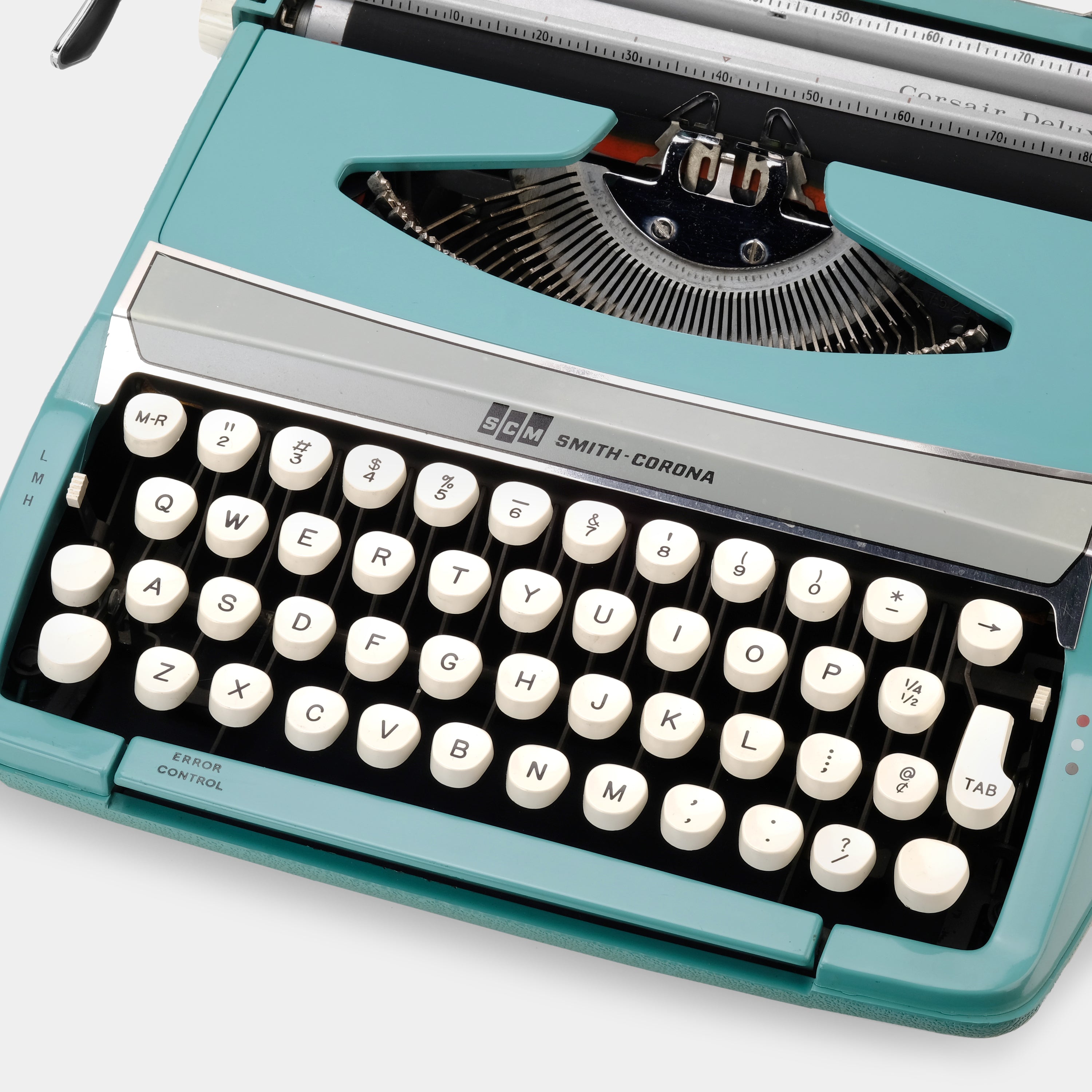 Smith-Corona Corsair Deluxe Turquoise Manual Typewriter