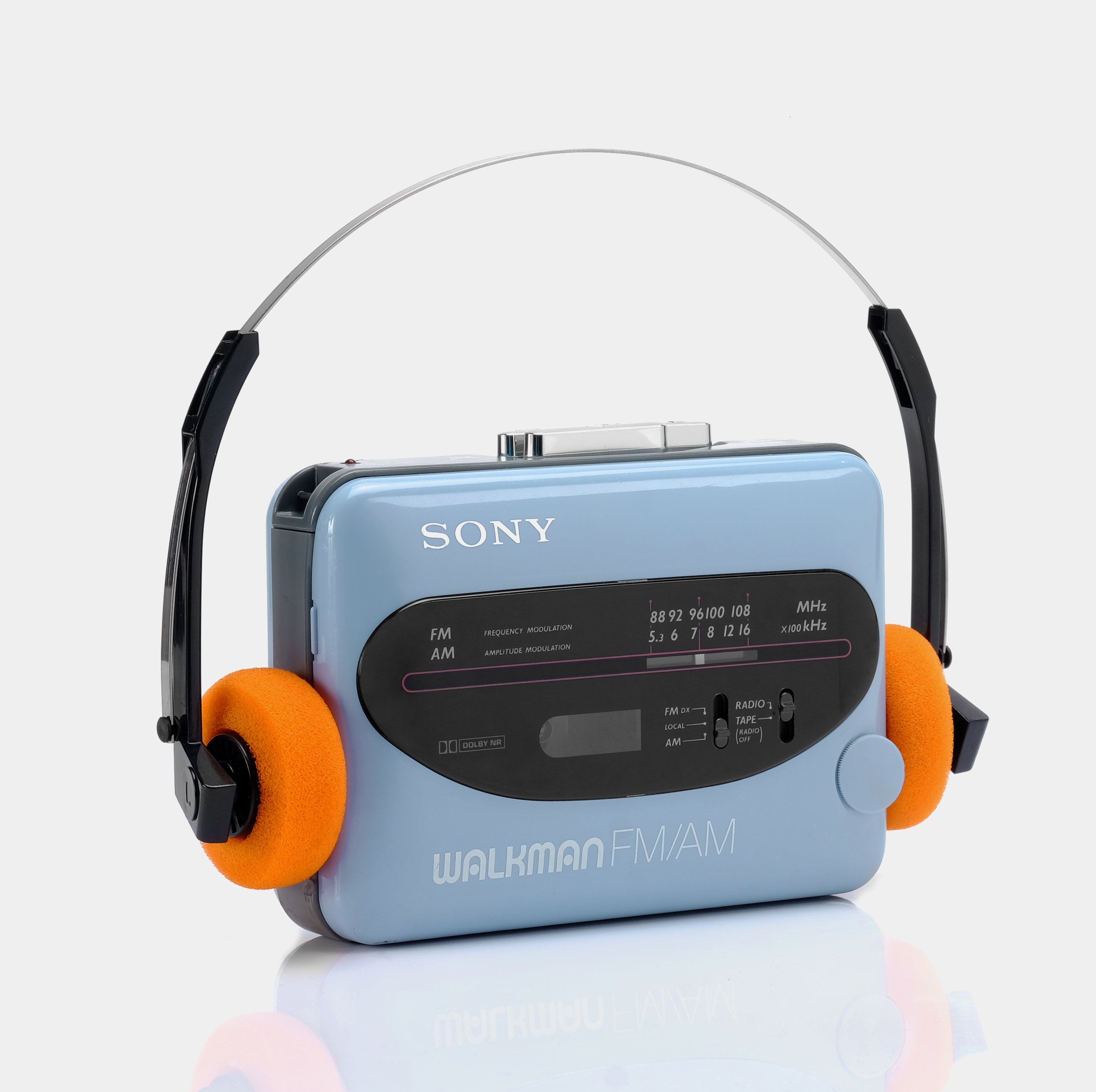 Sony Walkman WM-F38/F68 Sky Blue AM/FM Portable Cassette Player