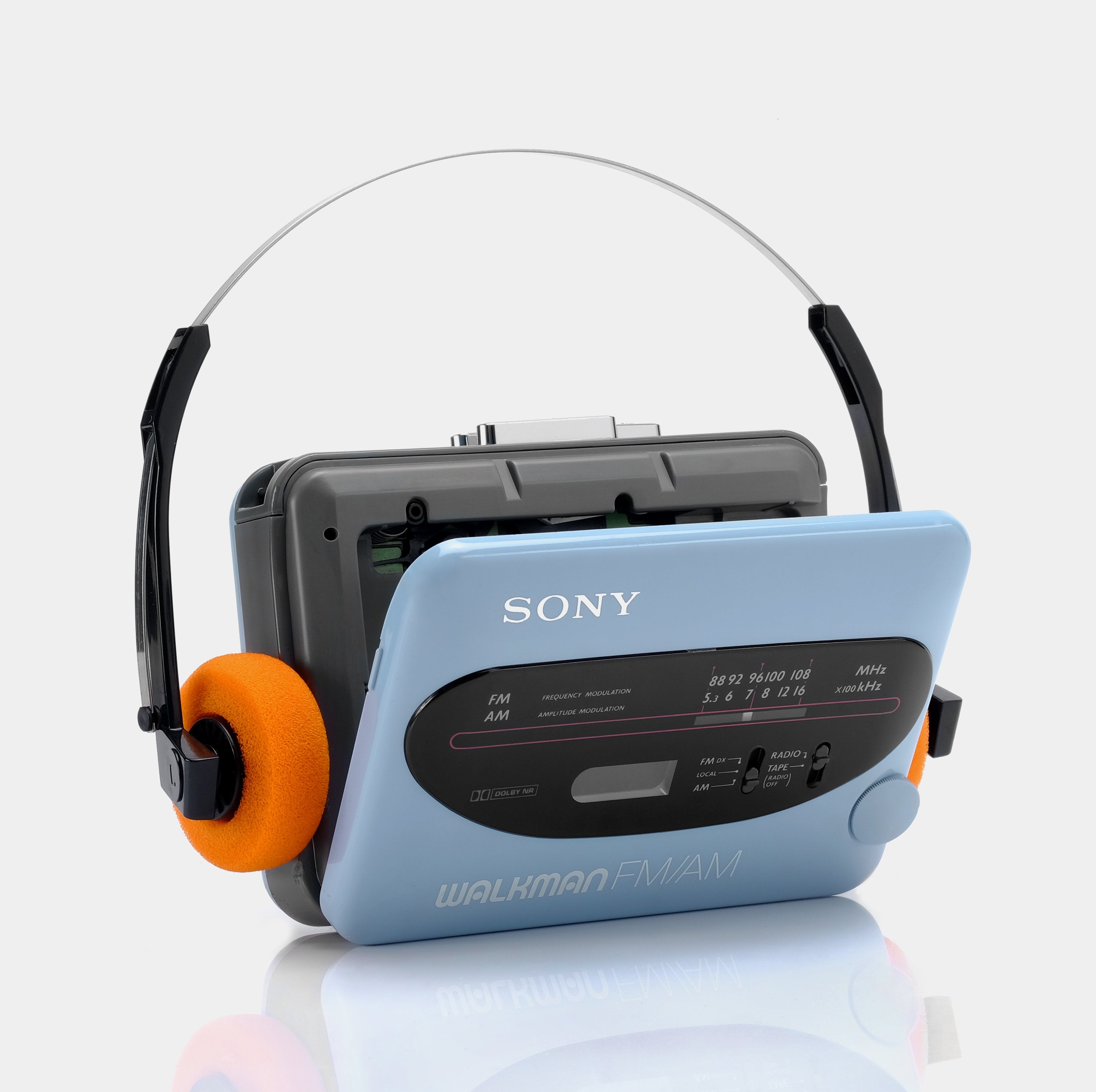 Sony Walkman WM-F38/F68 Sky Blue AM/FM Portable Cassette Player