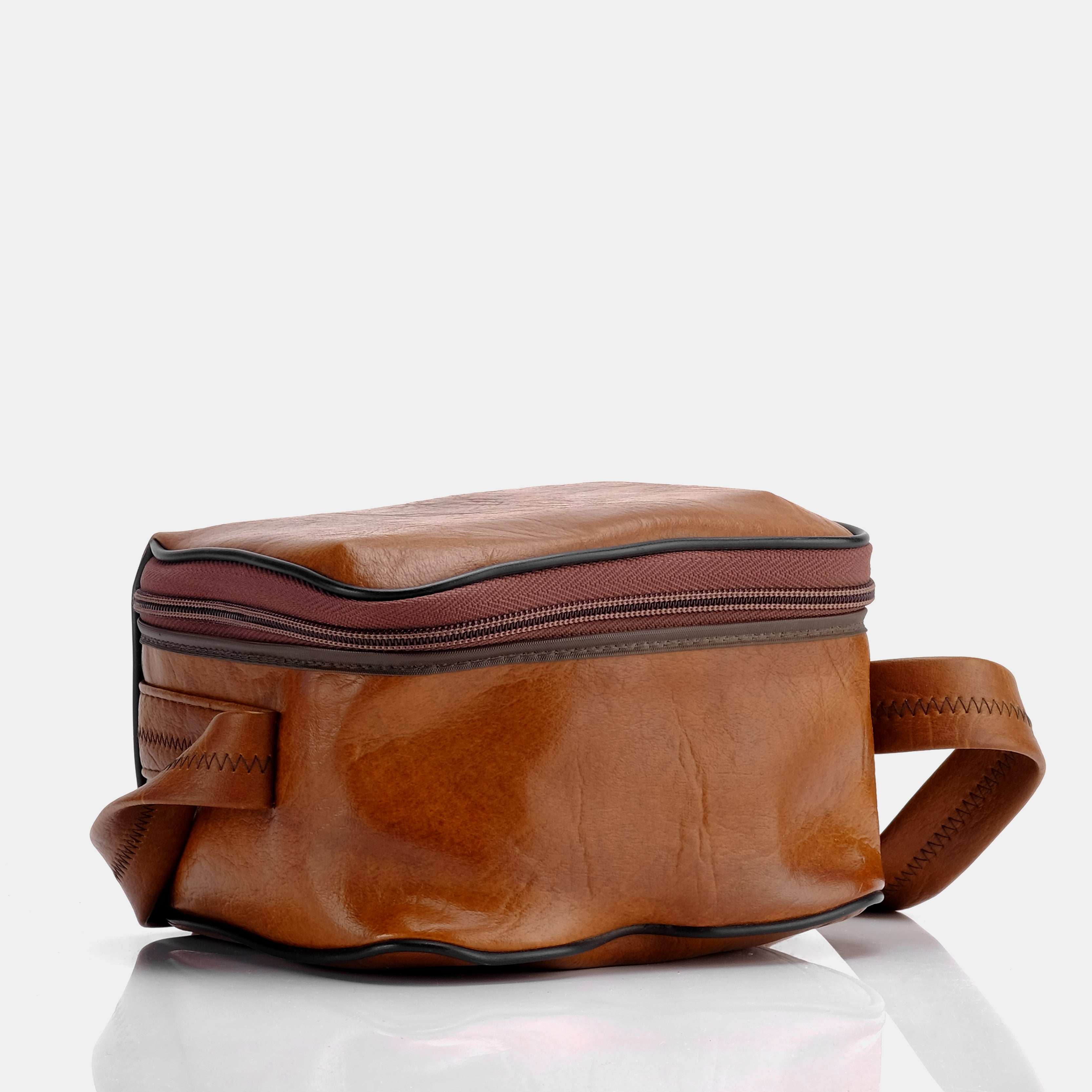 Square Brown Pleather Instant Camera Bag
