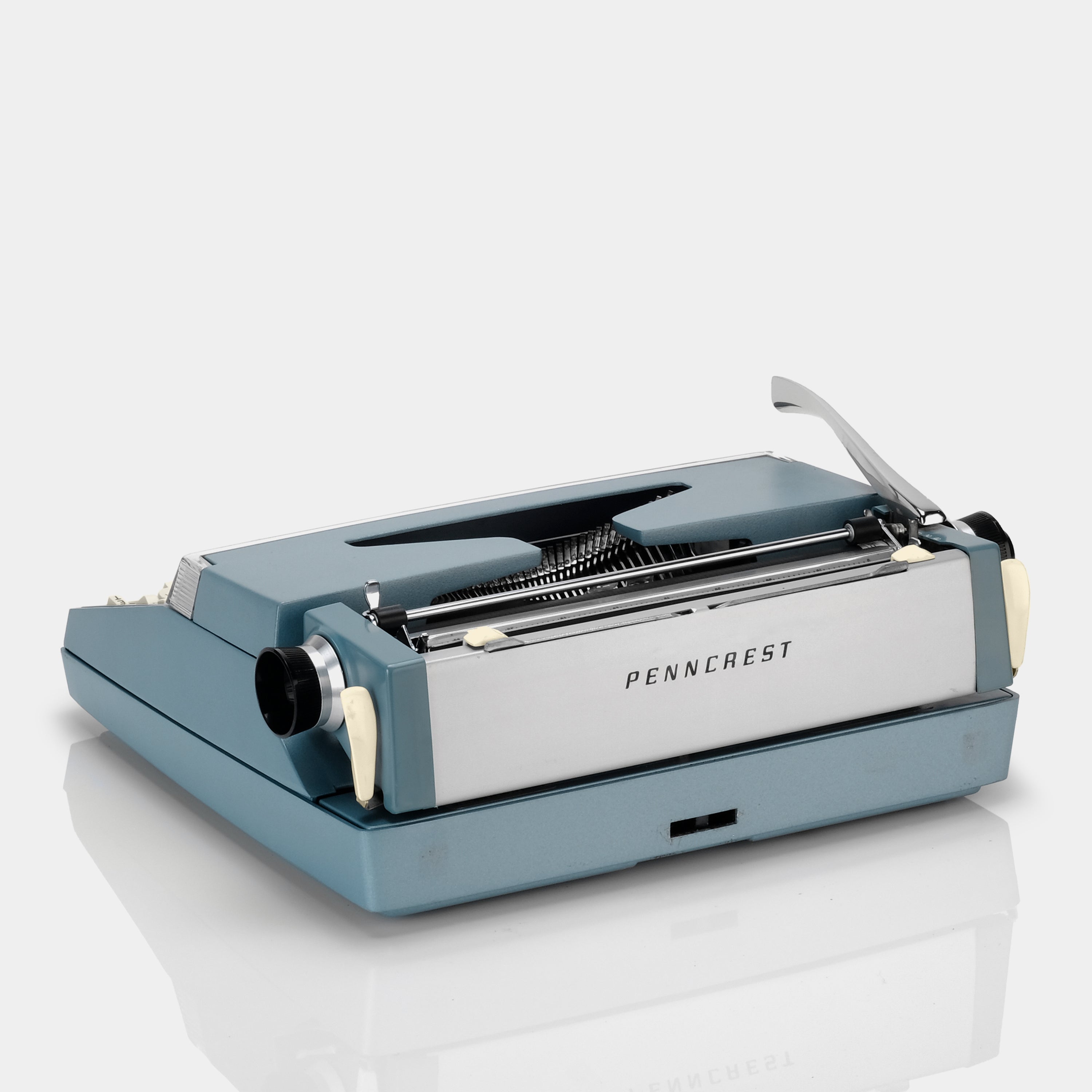 Penncrest Caravelle 10 Teal Manual Typewriter and Case