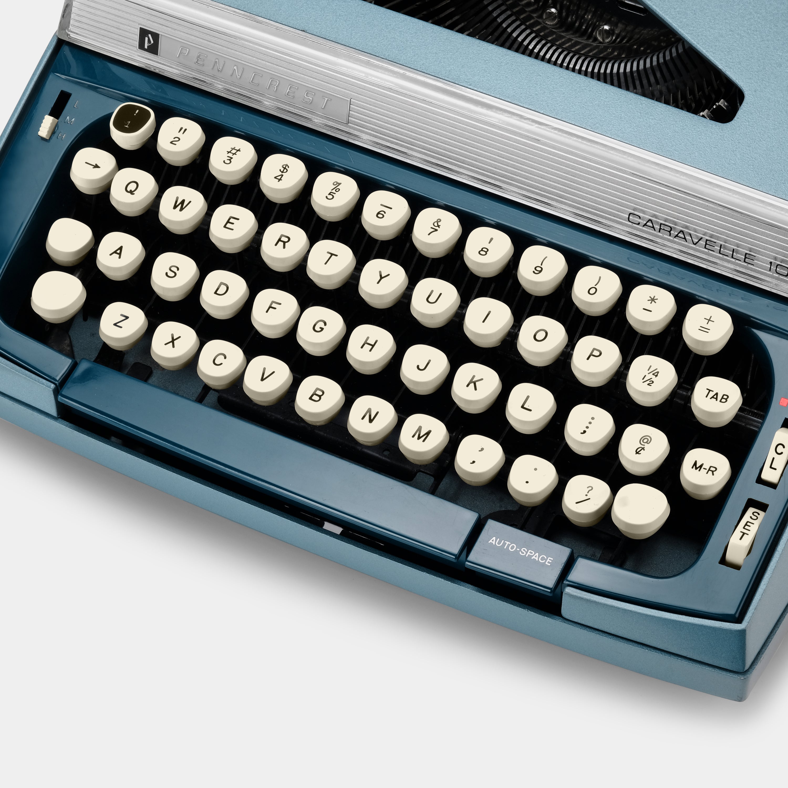 Penncrest Caravelle 10 Teal Manual Typewriter and Case