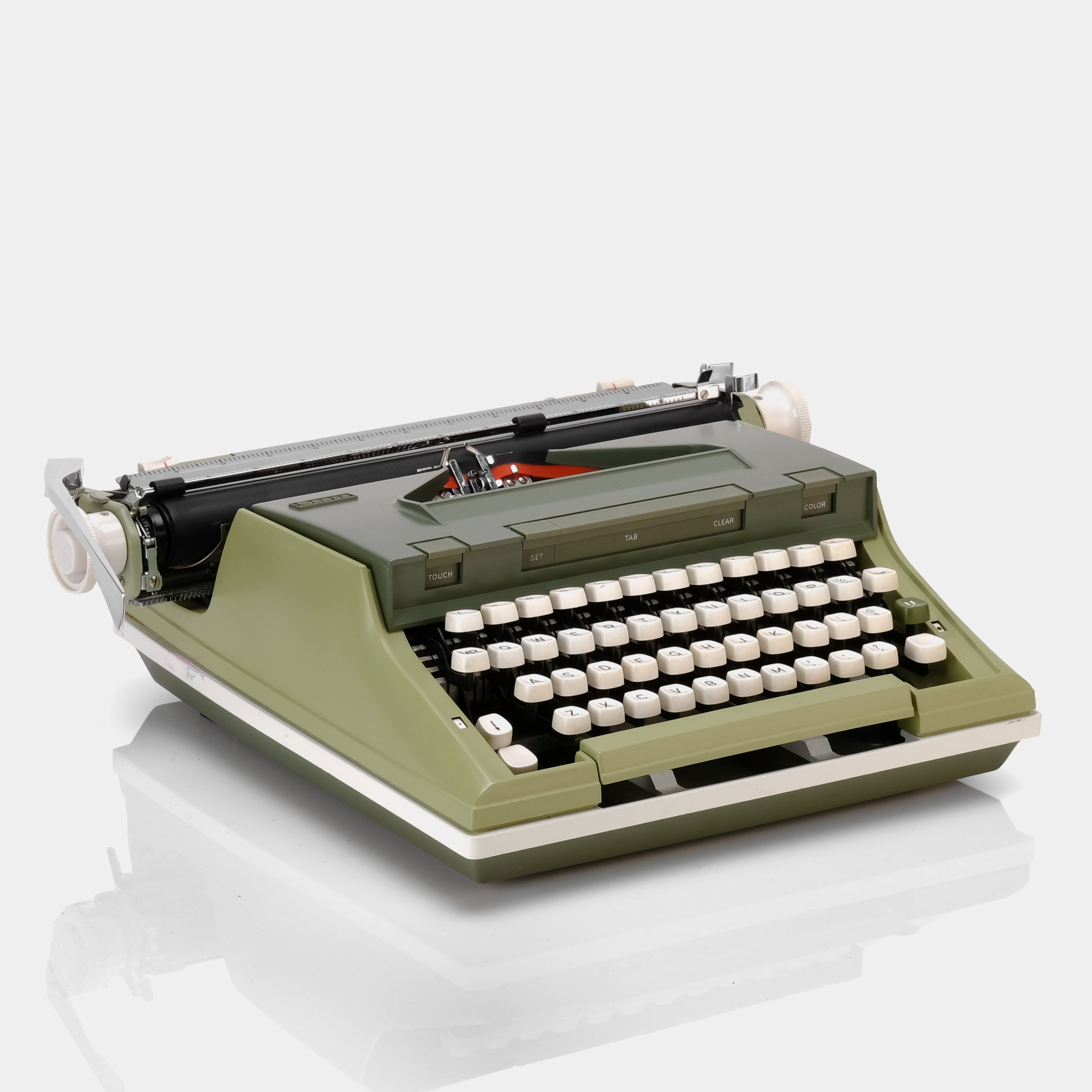 Sears Newport Green Manual Typewriter and Case