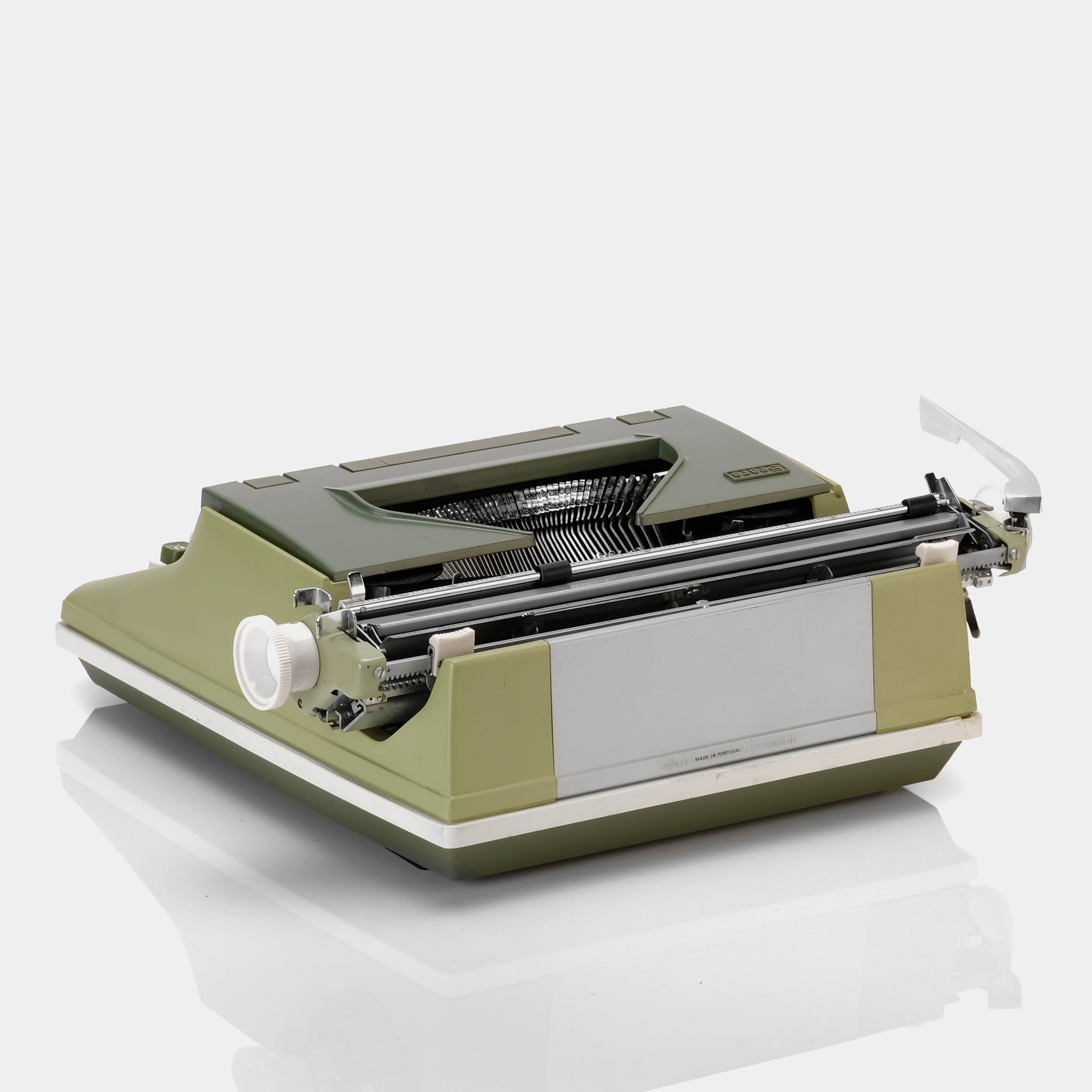 Sears Newport Green Manual Typewriter and Case