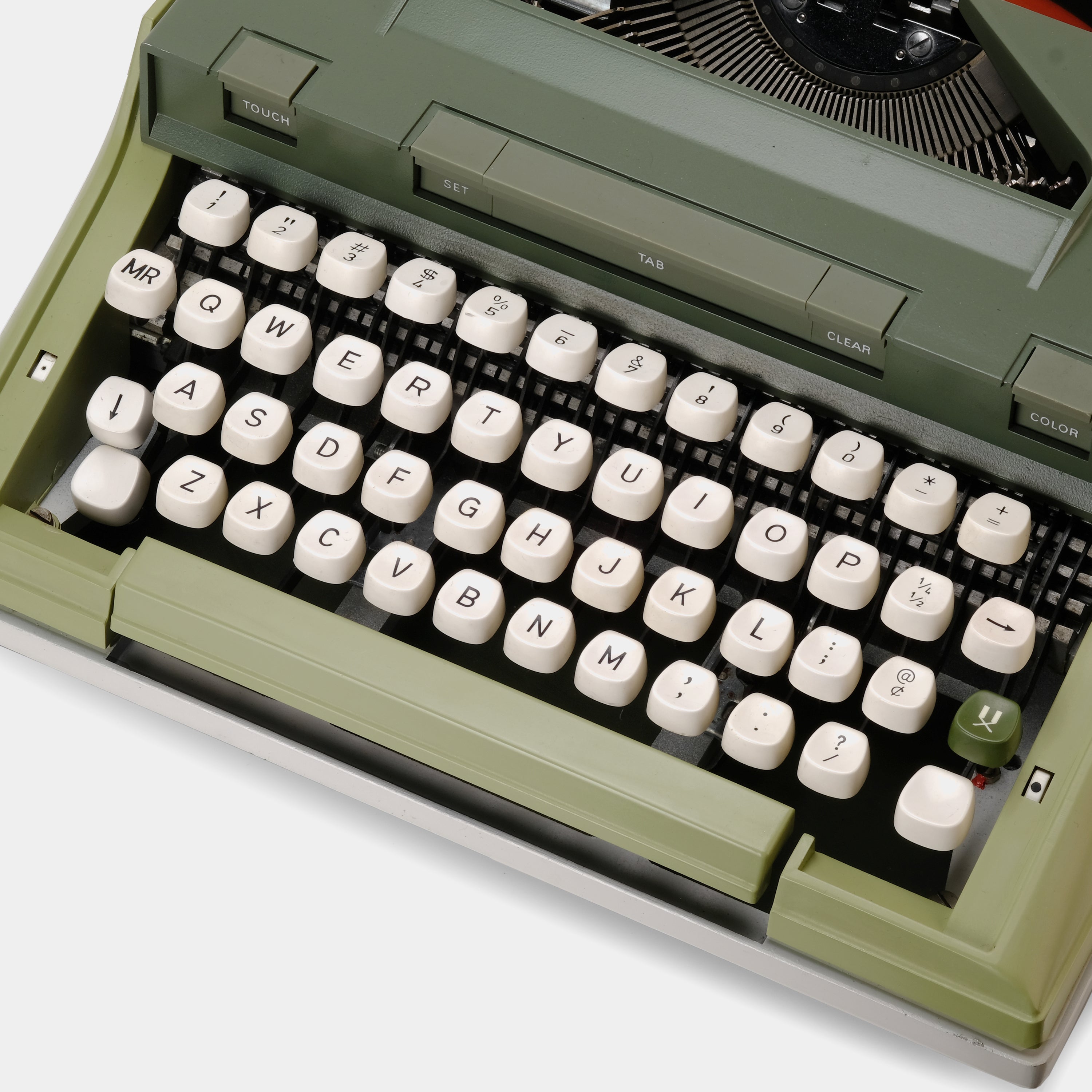 Sears Newport Green Manual Typewriter and Case