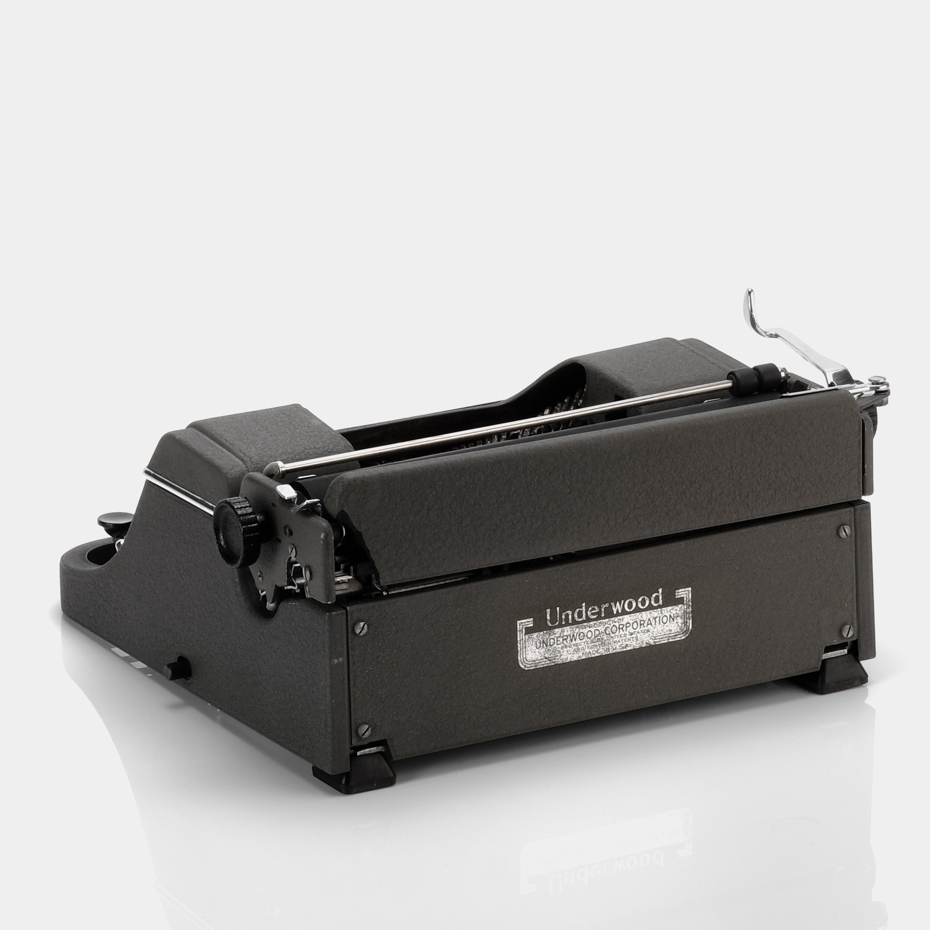 Underwood Champion Cool Grey Manual Typewriter and Case