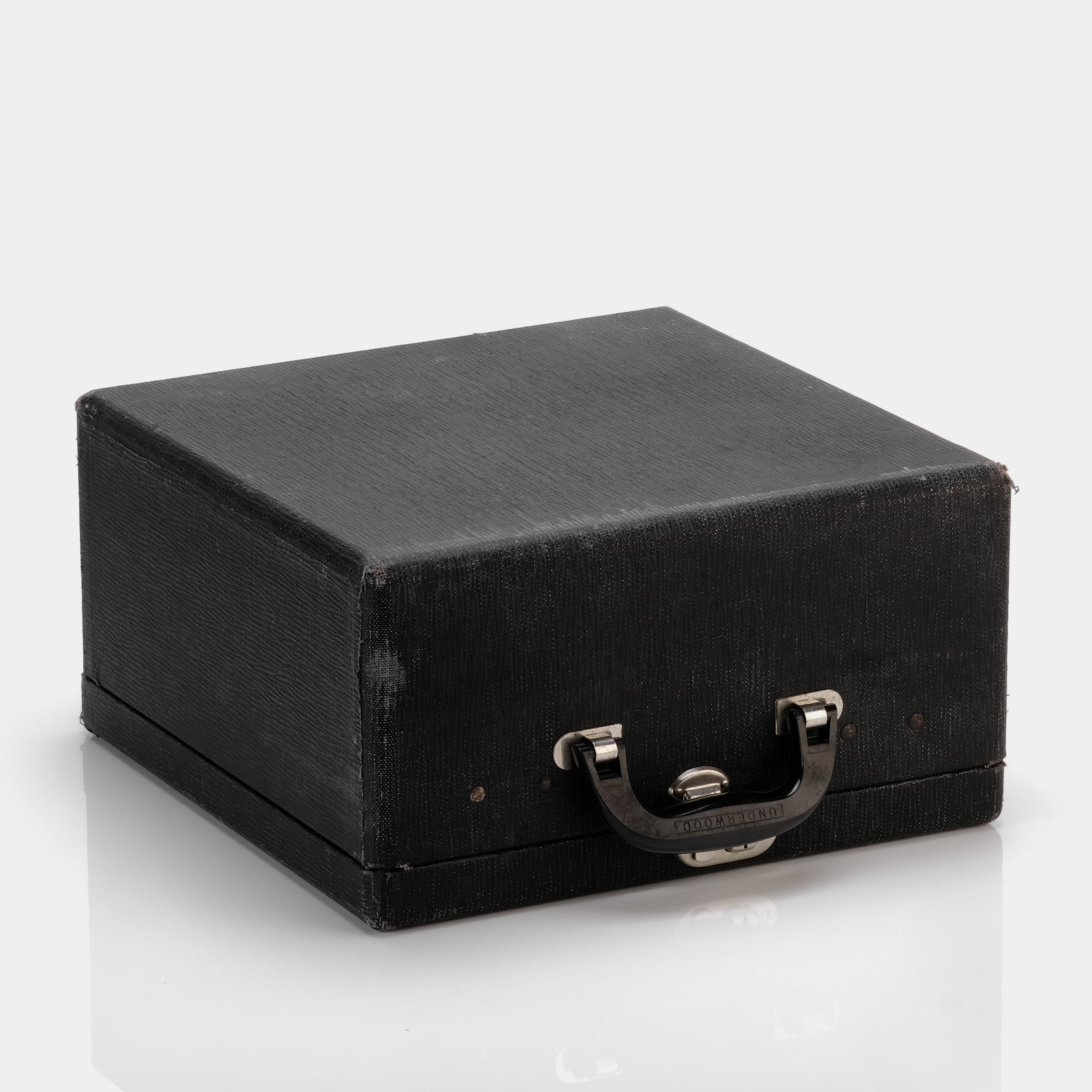 Underwood Champion Cool Grey Manual Typewriter and Case