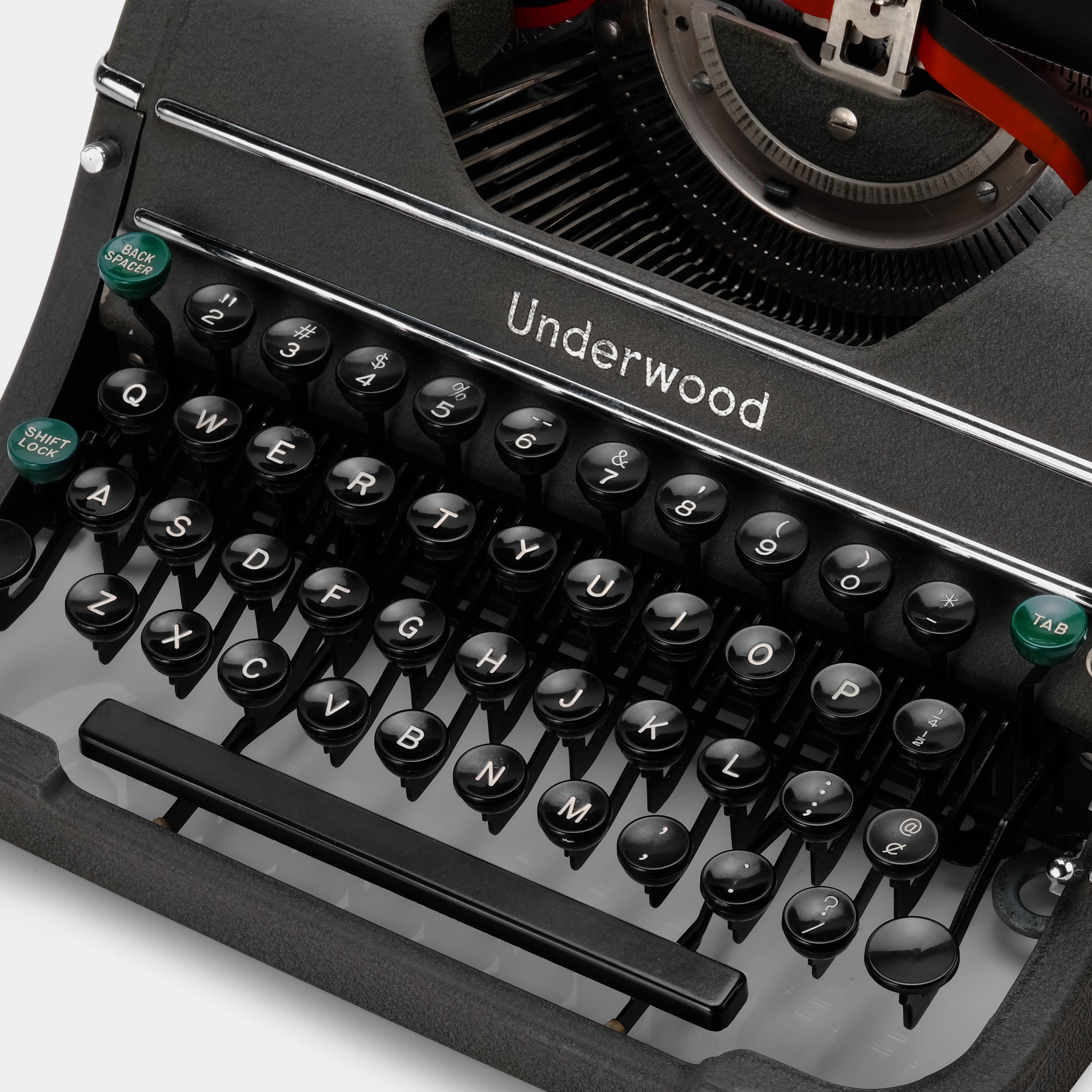 Underwood Champion Cool Grey Manual Typewriter and Case