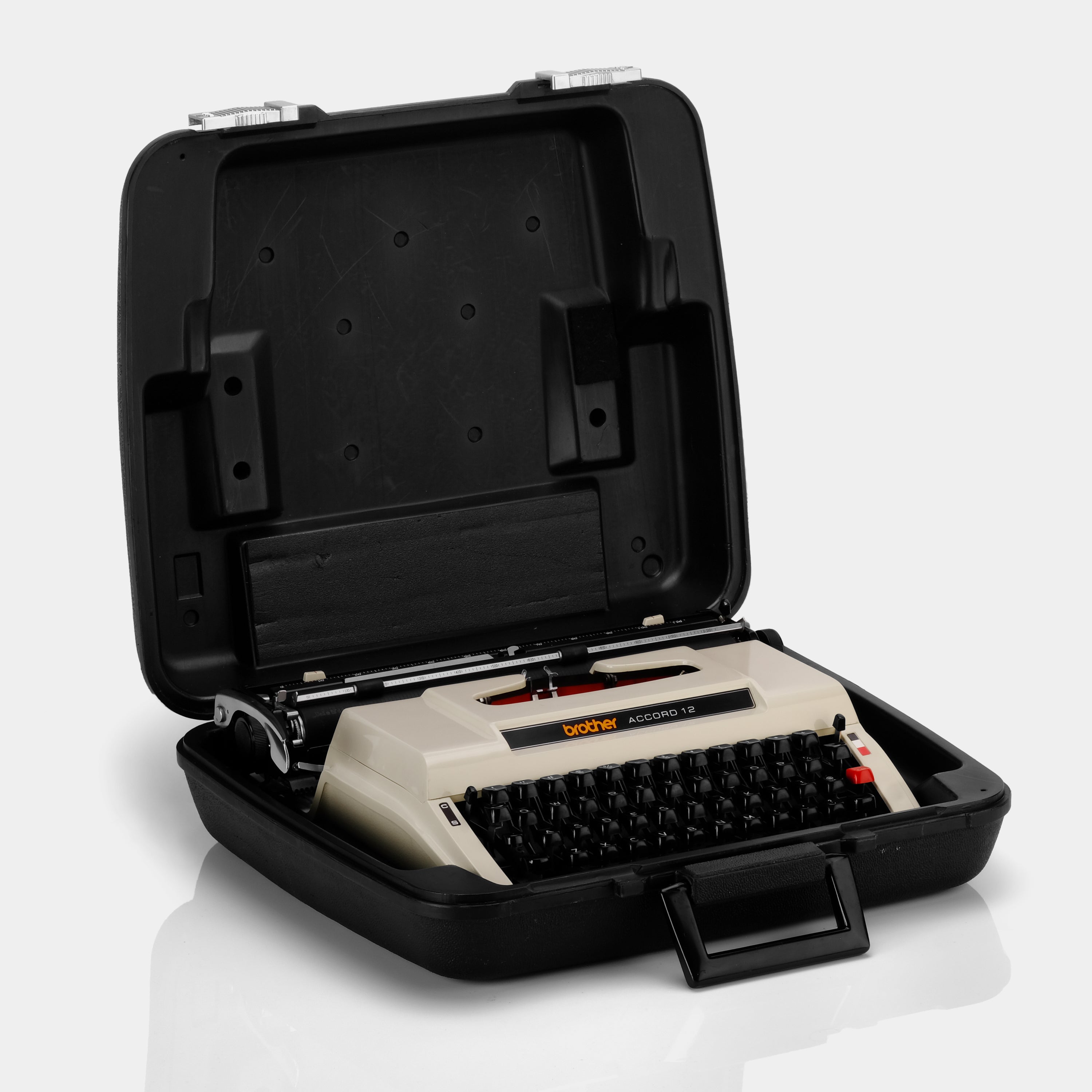 Brother Accord 12 Tan Manual Typewriter and Case