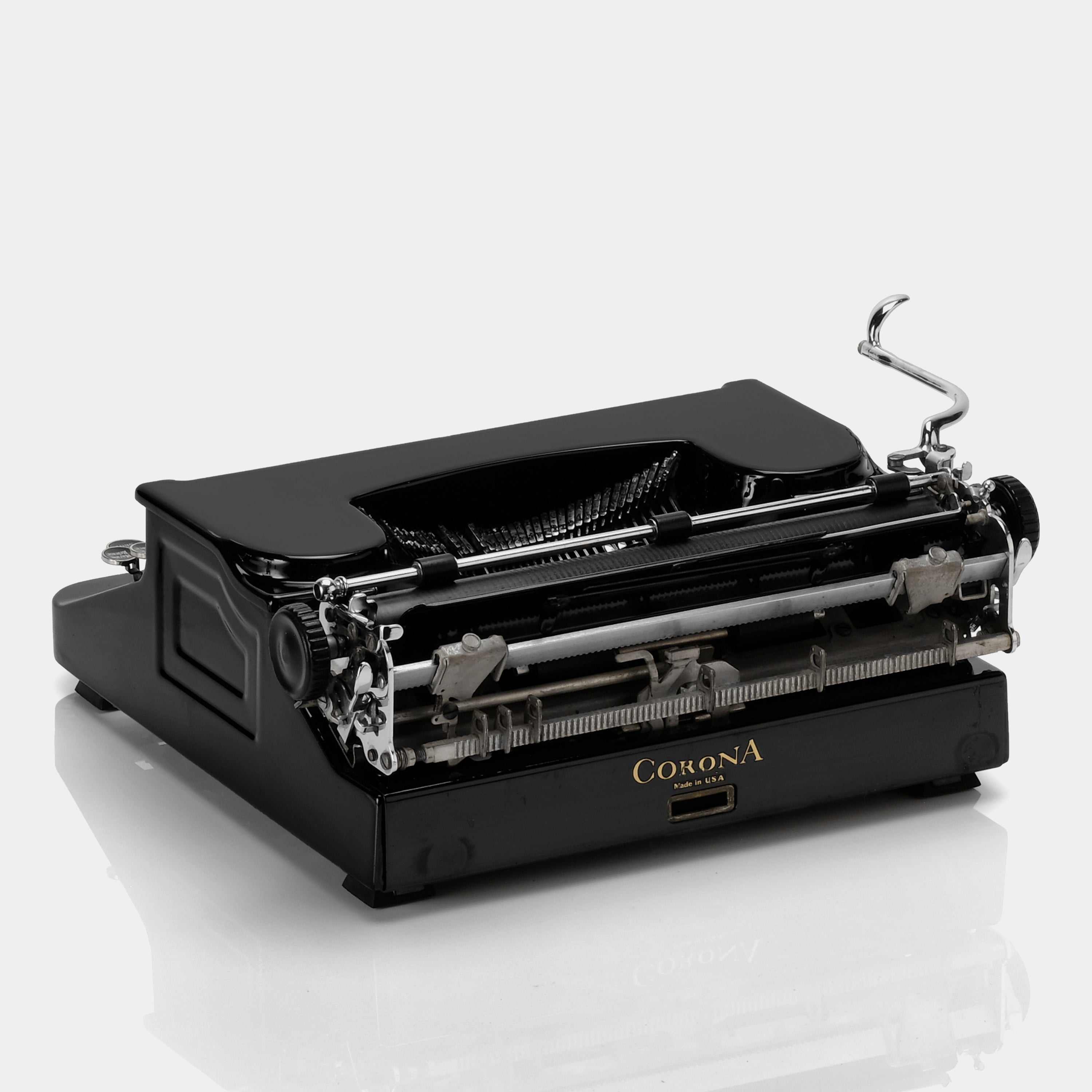 Smith-Corona Silent Black Manual Typewriter and Case