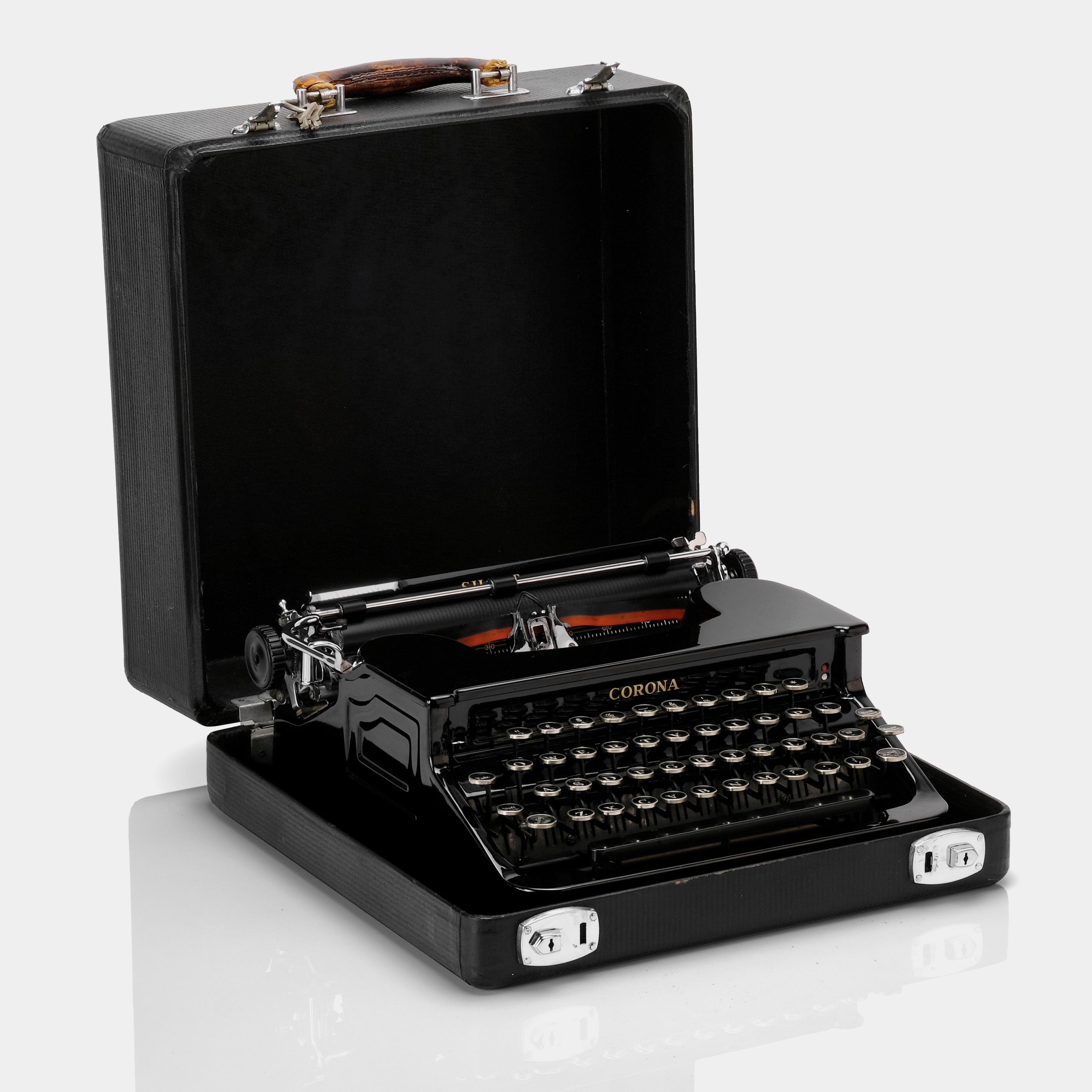 Smith-Corona Silent Black Manual Typewriter and Case