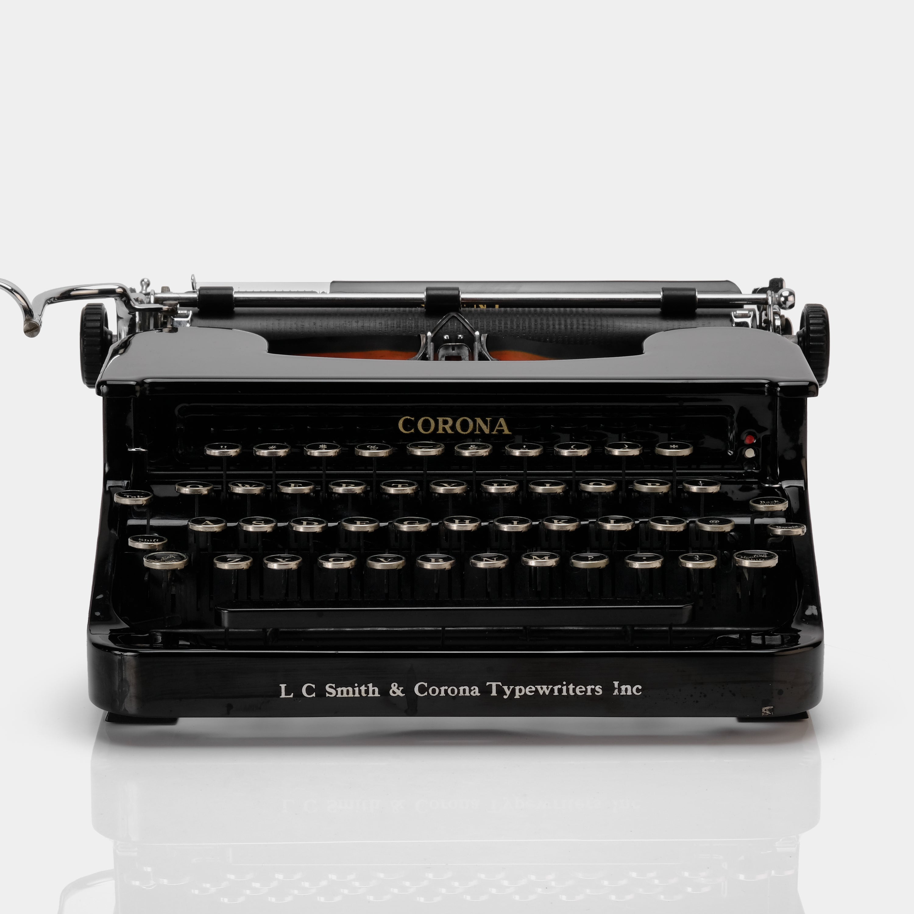 Smith-Corona Silent Black Manual Typewriter and Case