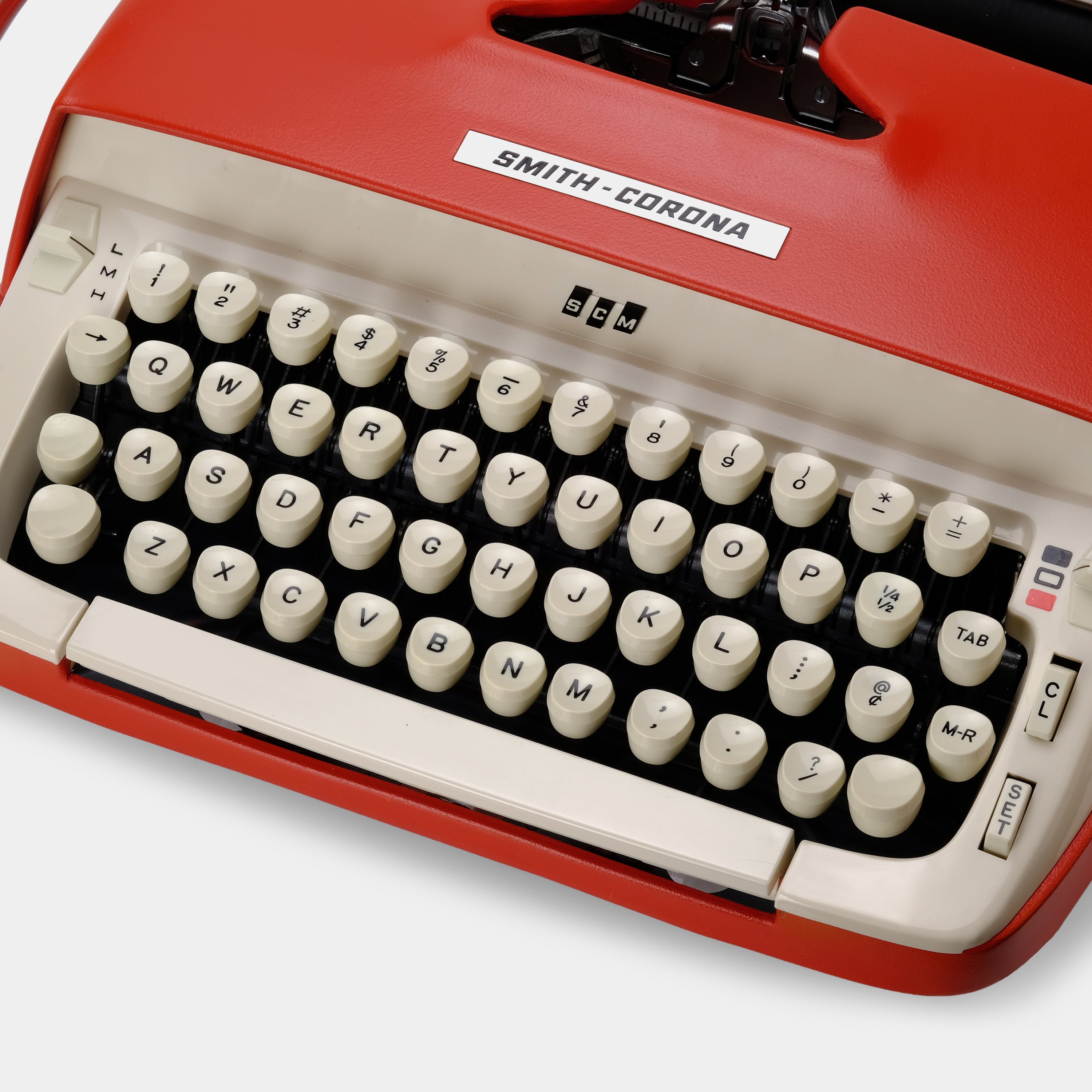 Smith-Corona Galaxie Red Manual Typewriter and Case