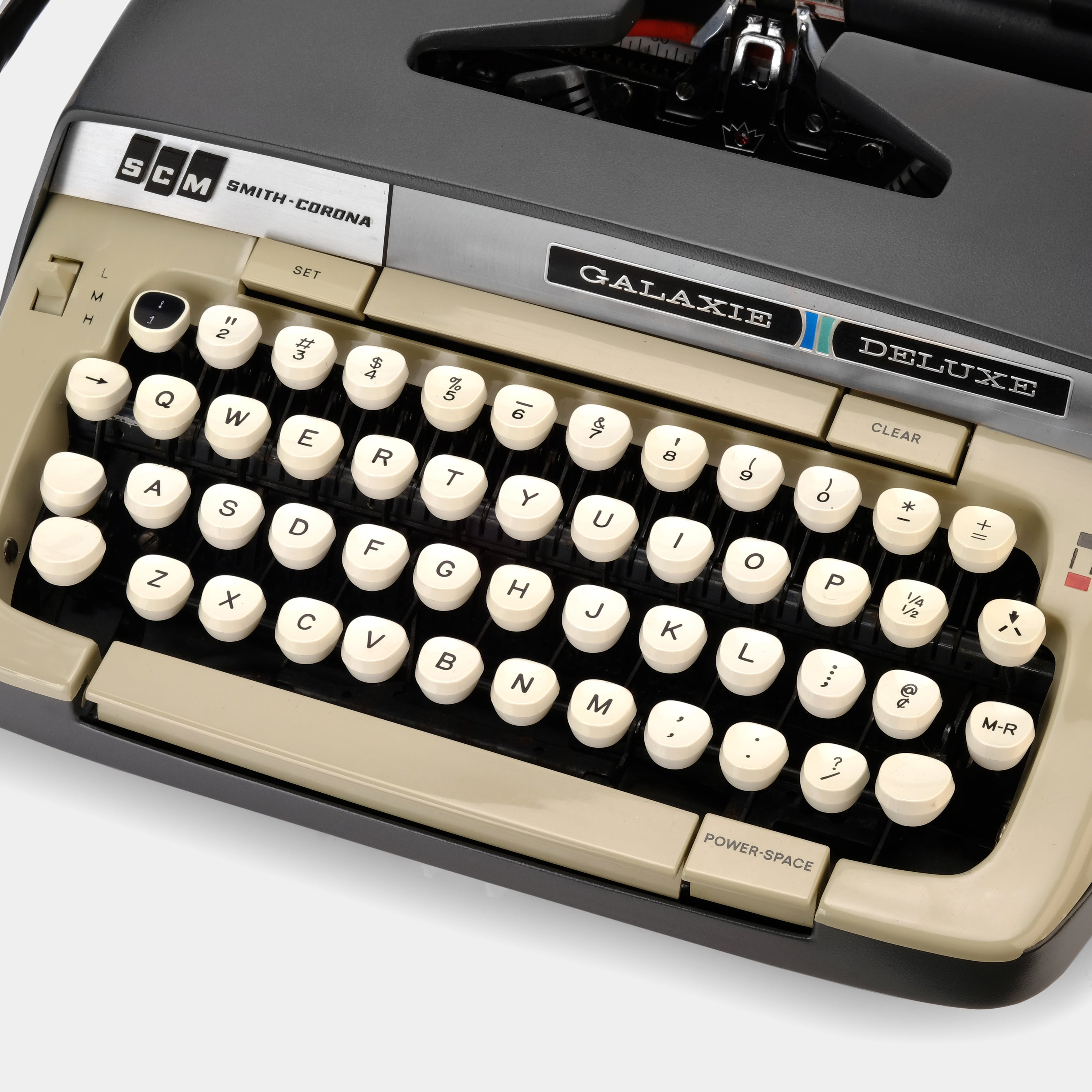 Smith-Corona Galaxie Deluxe Dark Grey Manual Typewriter and Case