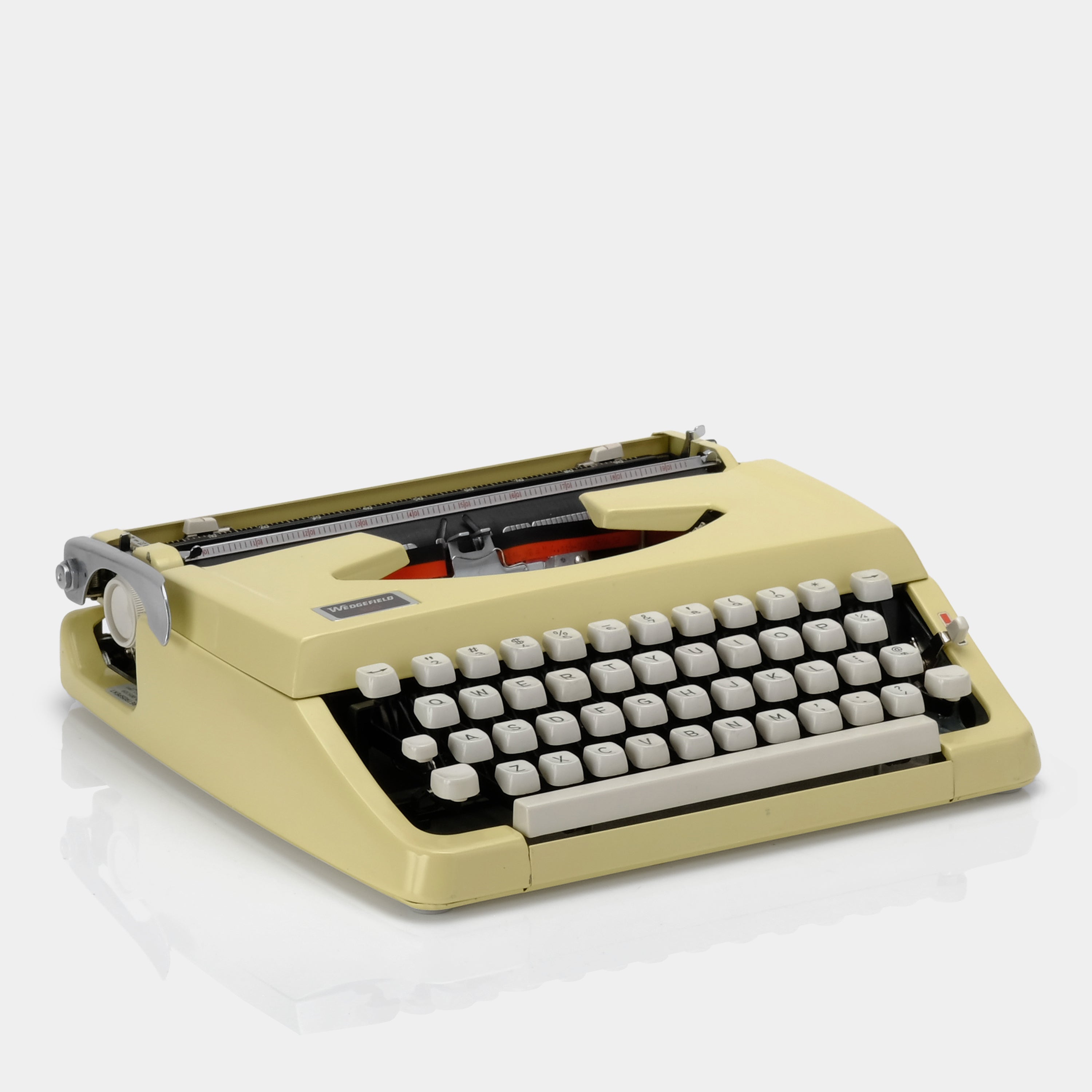 Wedgefield 100 Yellow Manual Typewriter and Case