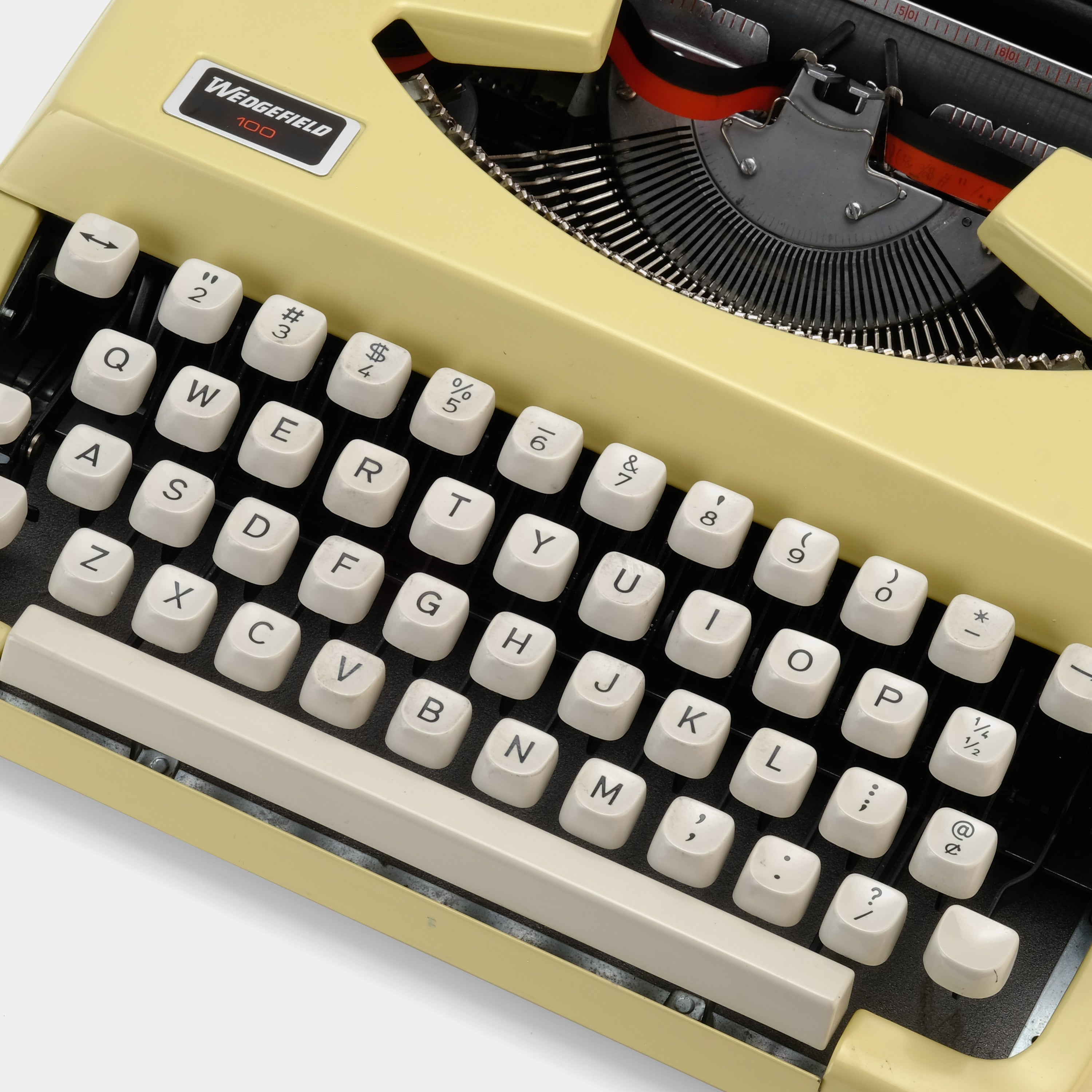 Wedgefield 100 Yellow Manual Typewriter and Case