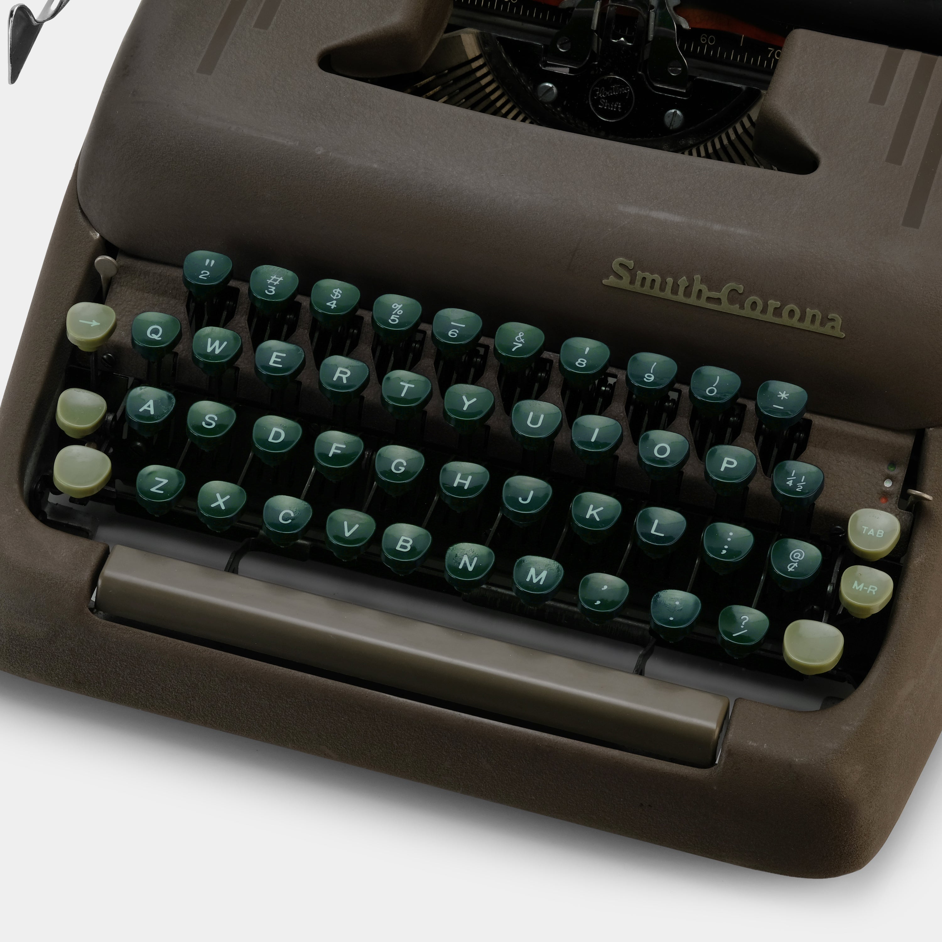 Smith-Corona Silent Brown and Green Manual Typewriter