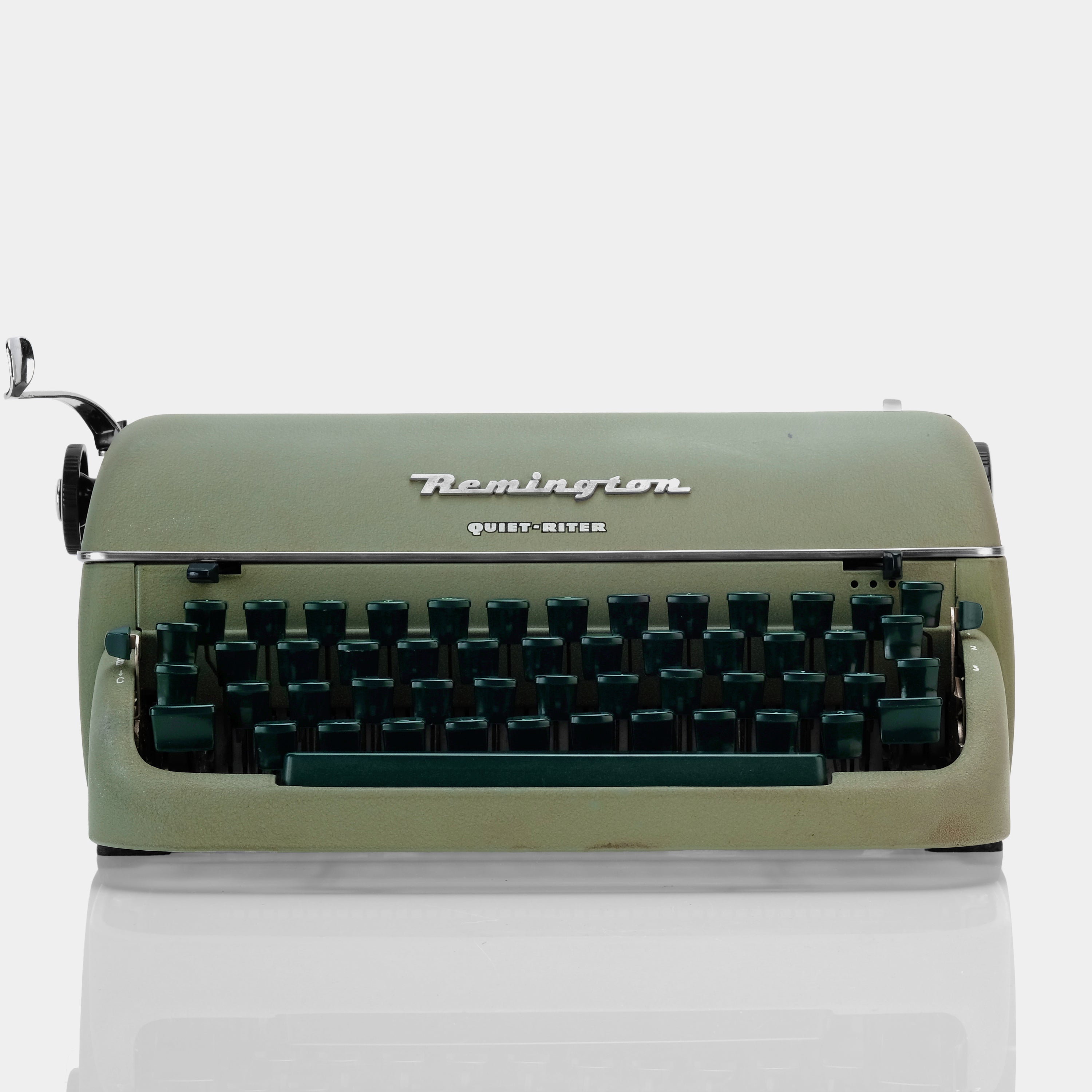 Remington Quiet-Riter Green Manual Typewriter and Case
