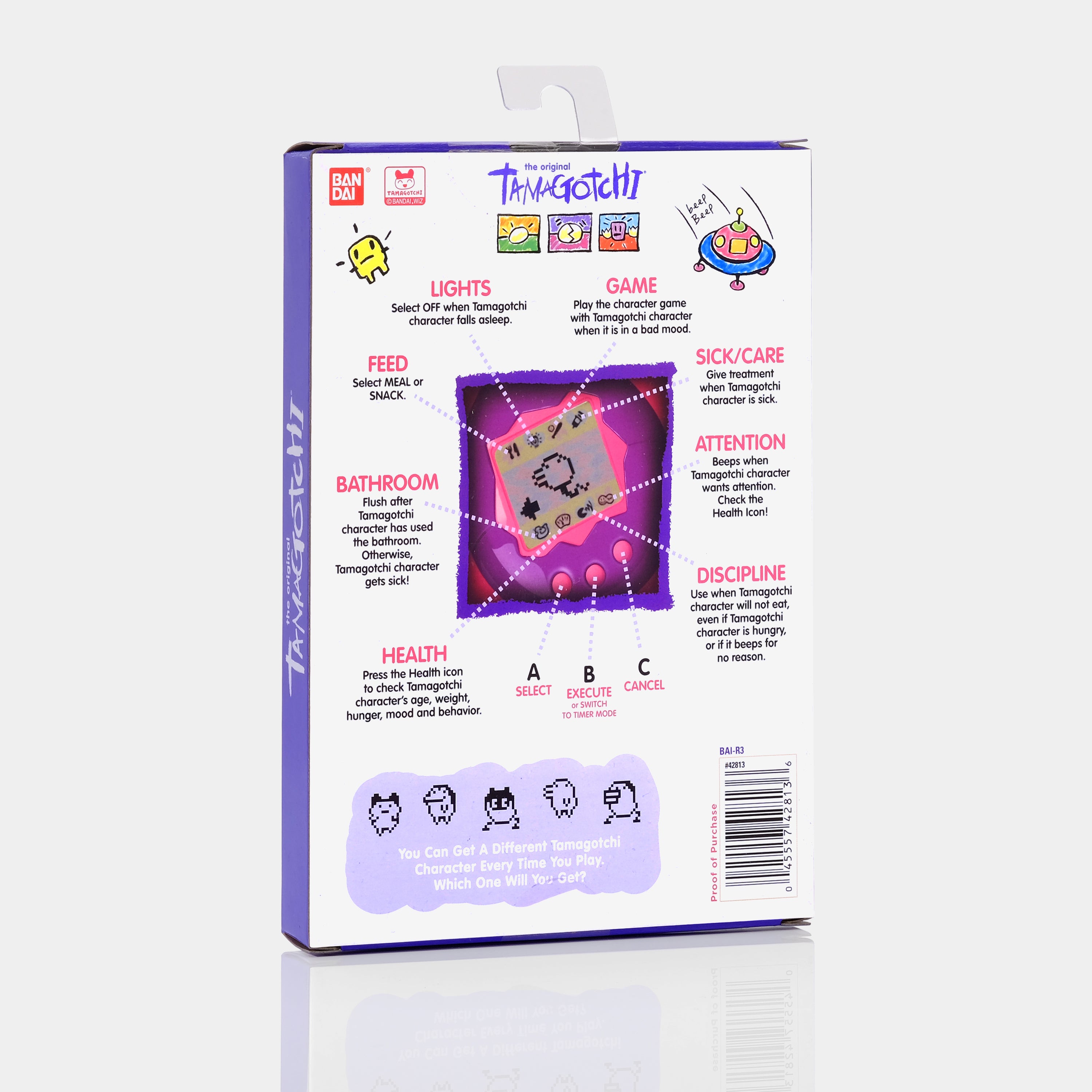 Original Tamagotchi (Gen. 1) Red Glitter Virtual Pet