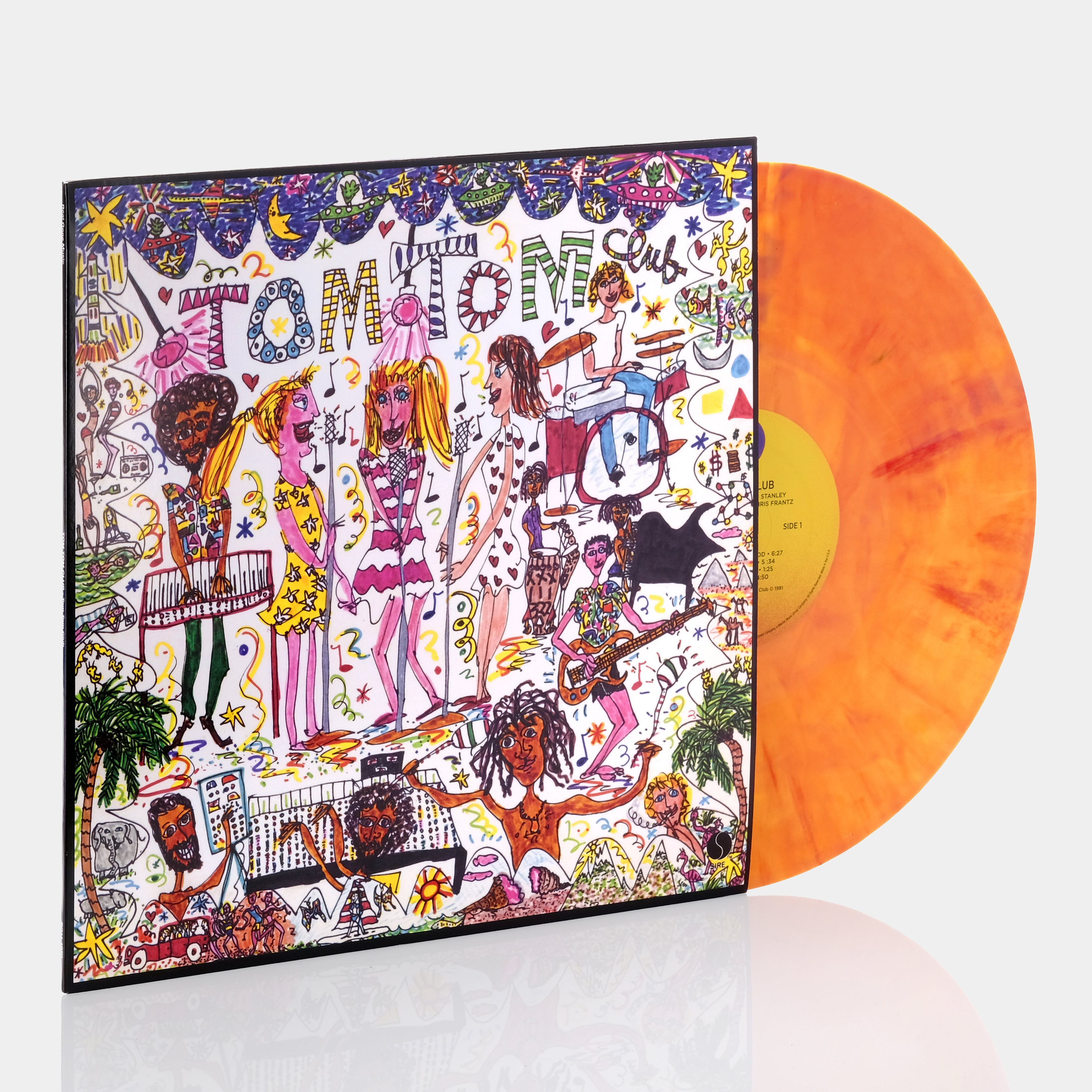 Tom Tom Club - Tom Tom Club LP Tropical Yellow & Red Vinyl Record