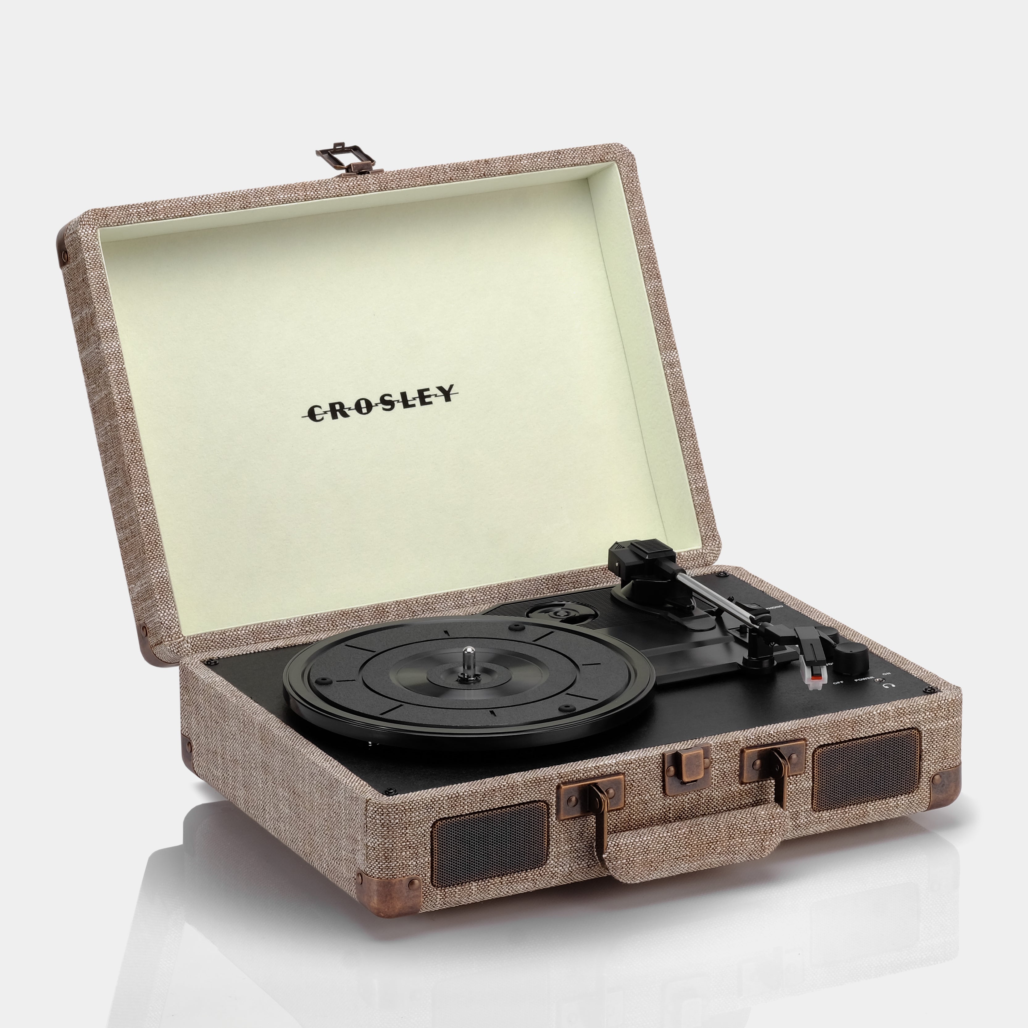 Crosley Cruiser Deluxe Havana Tweed Fabric Portable Turntable with Bluetooth