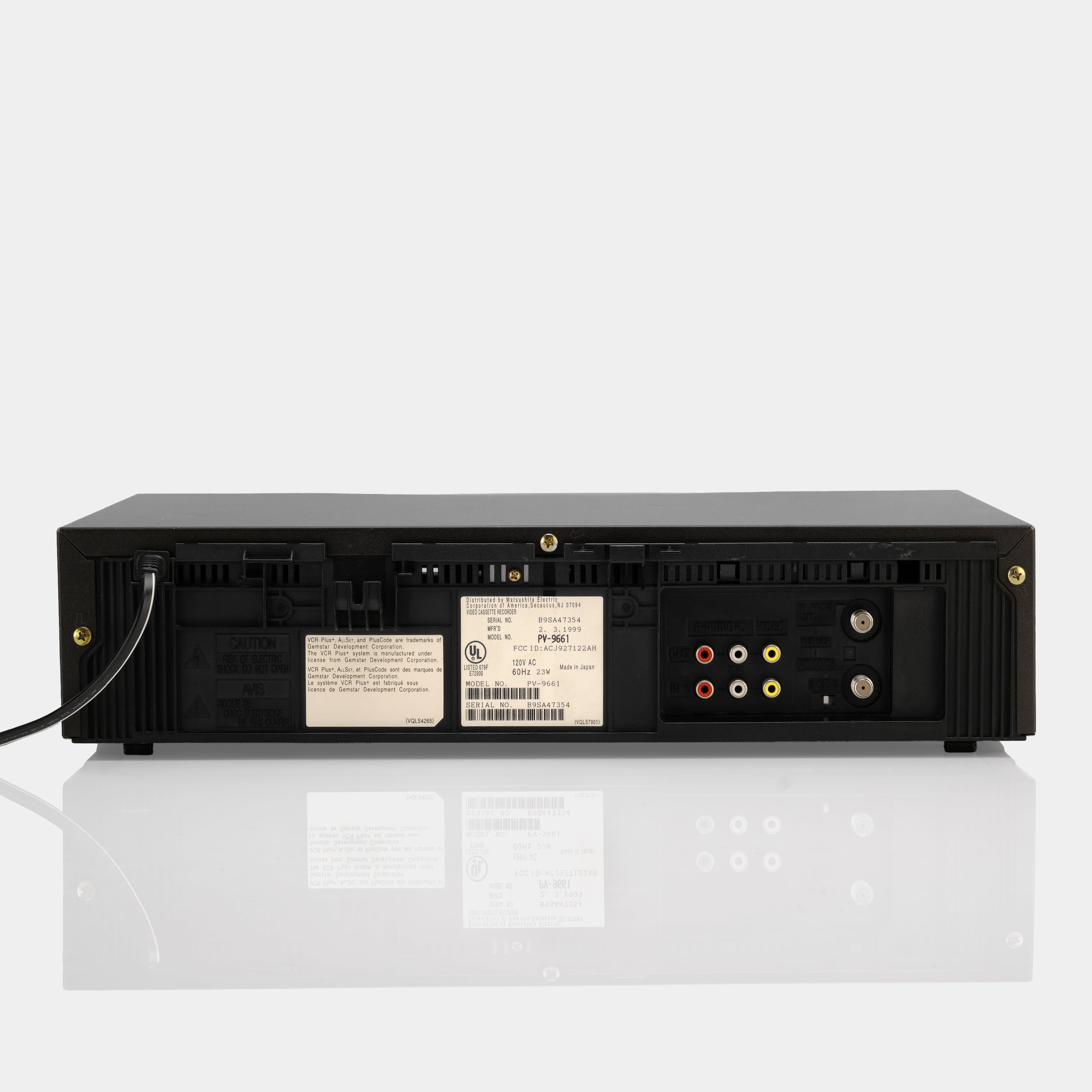 Panasonic PV-9661 VCR VHS Player