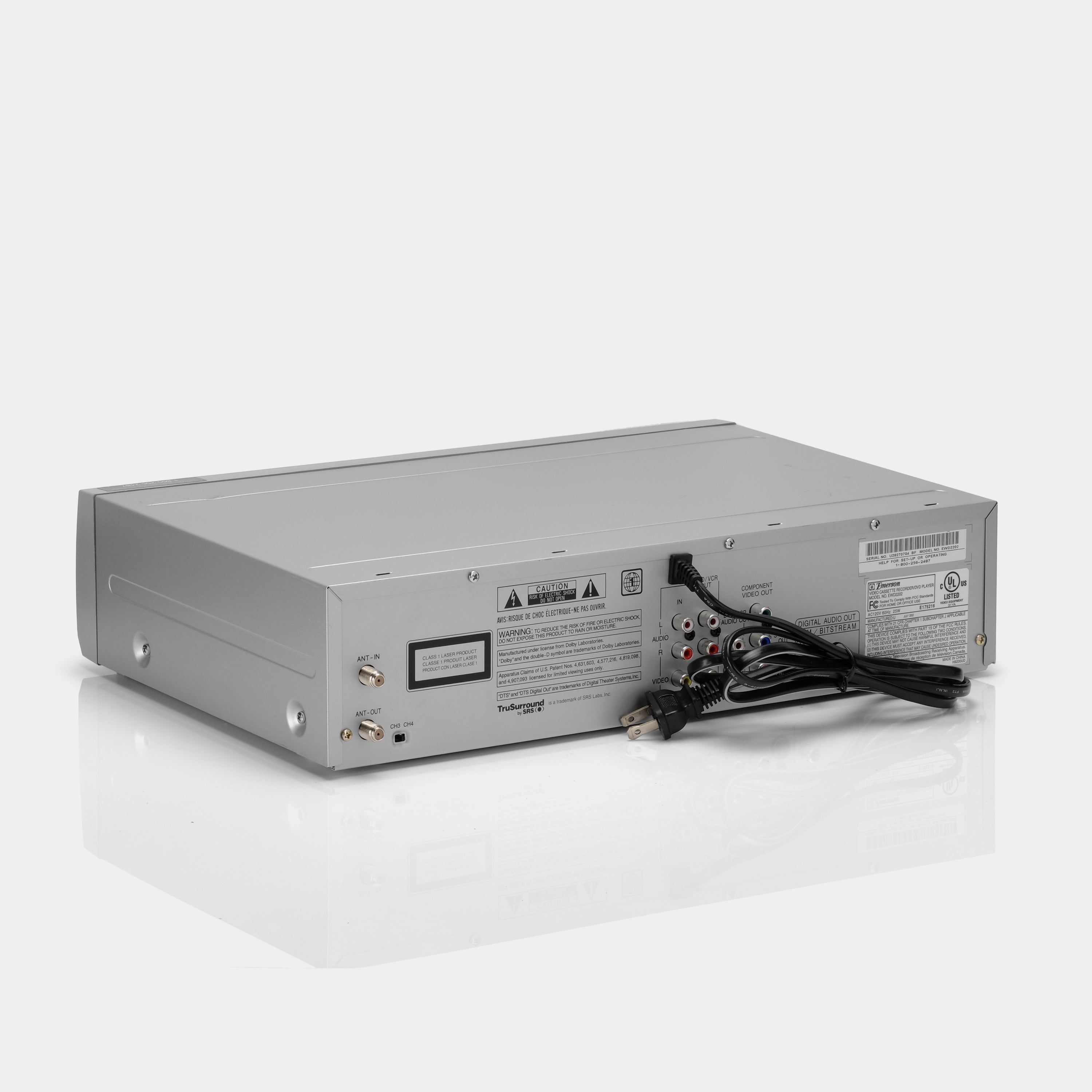 Emerson EWD2202 VCR VHS and DVD Player