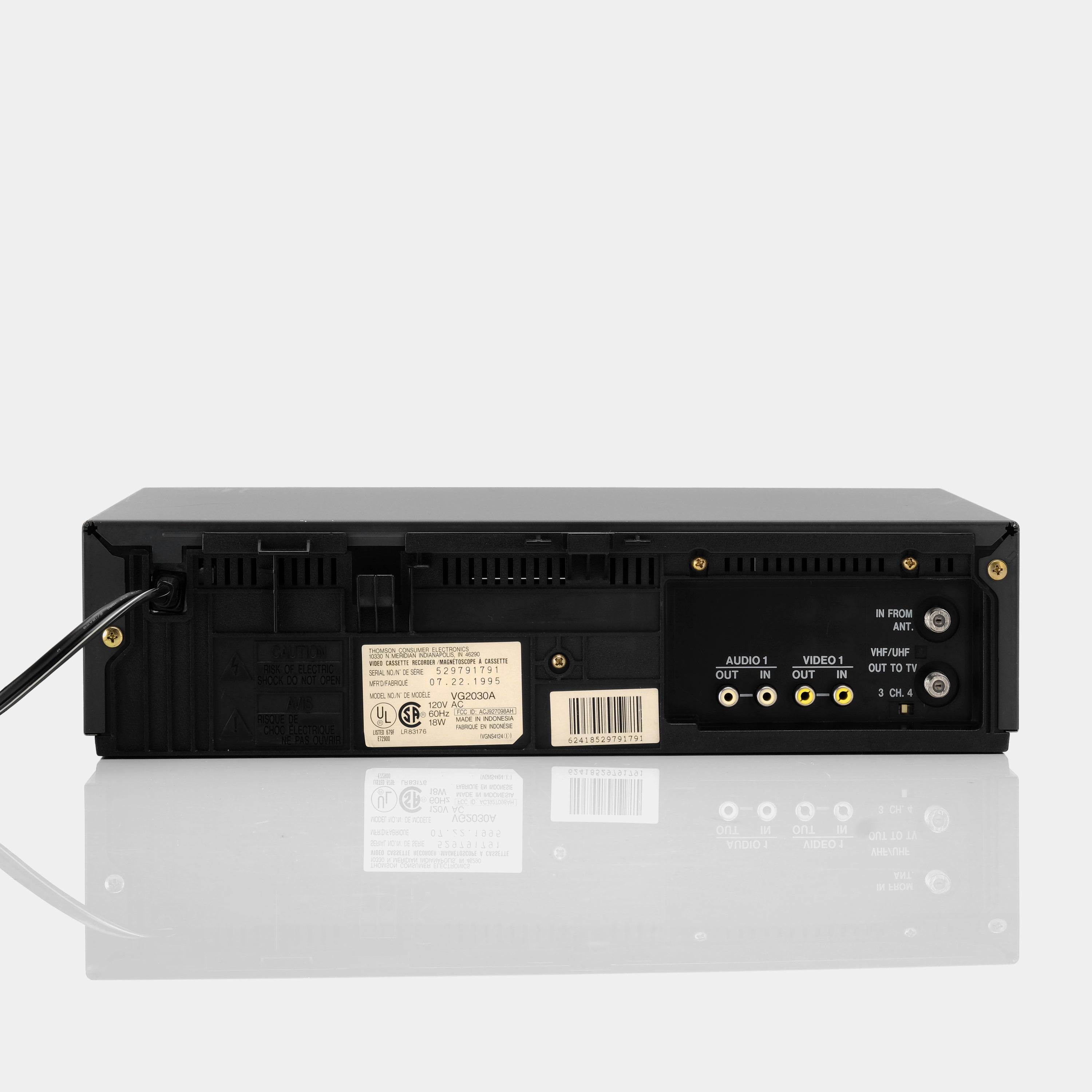 General Electric VG2030A VCR VHS Player