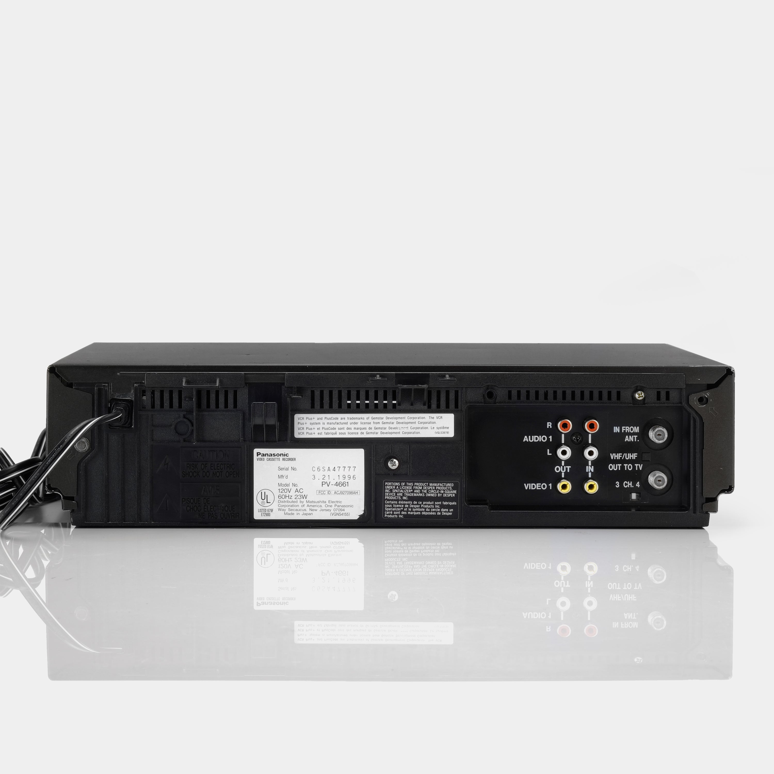 Panasonic PV-4661 VCR VHS Player
