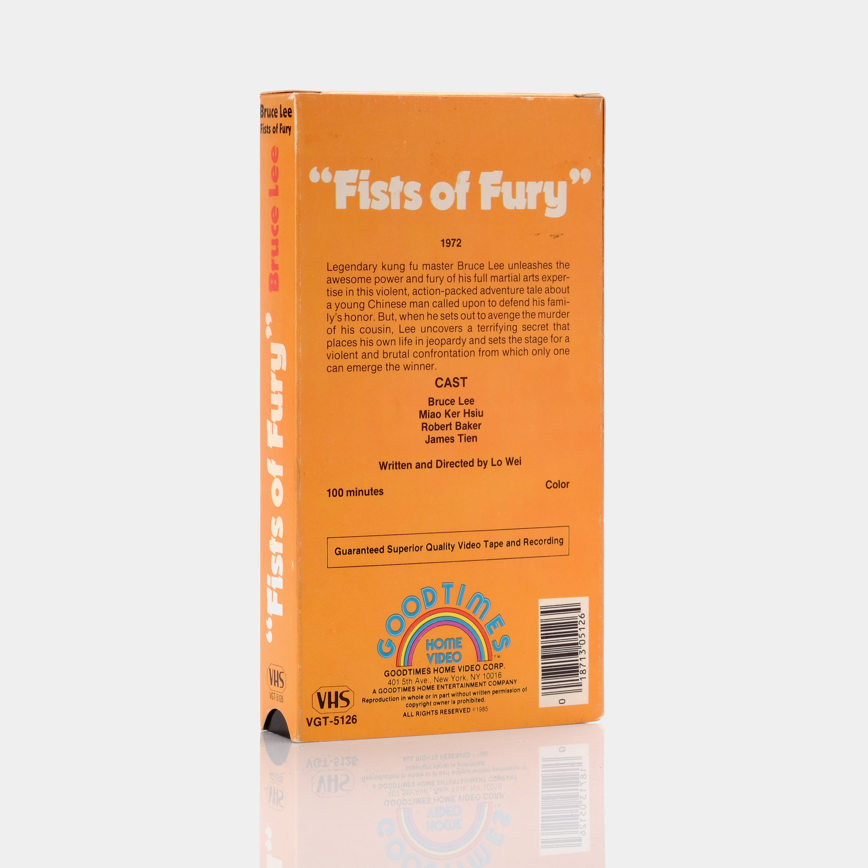 Fists of Fury VHS Tape