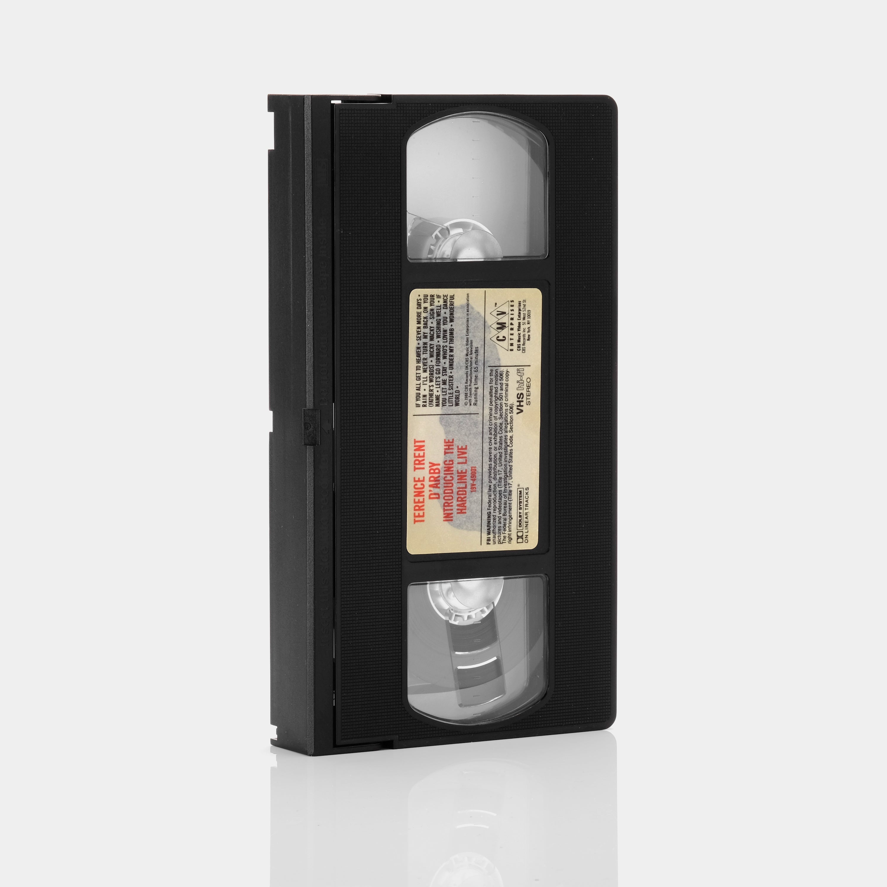 Terence Trent D'Arby Introducing The Hardline Live VHS Tape
