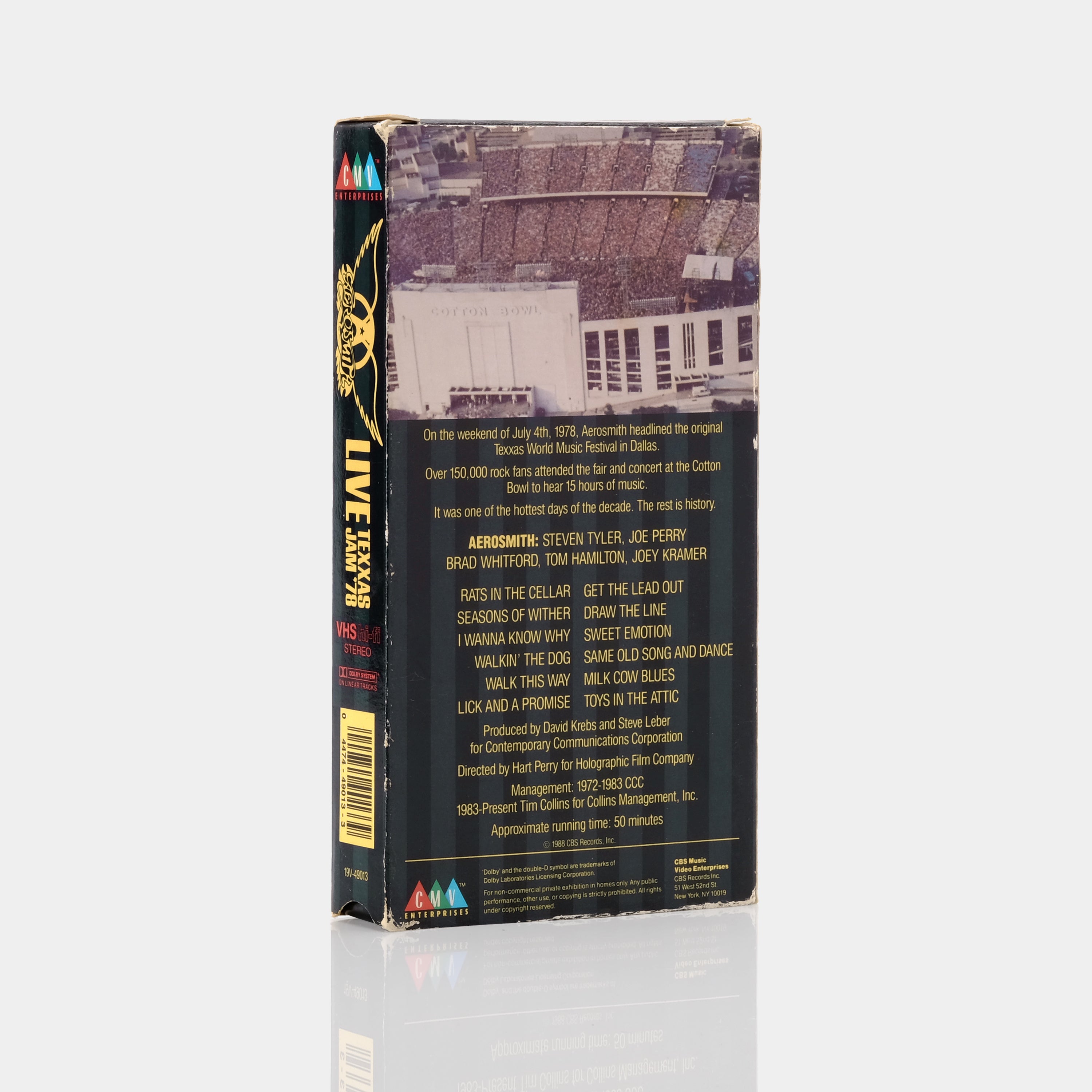 Aerosmith Live Texas Jam '78 VHS Tape