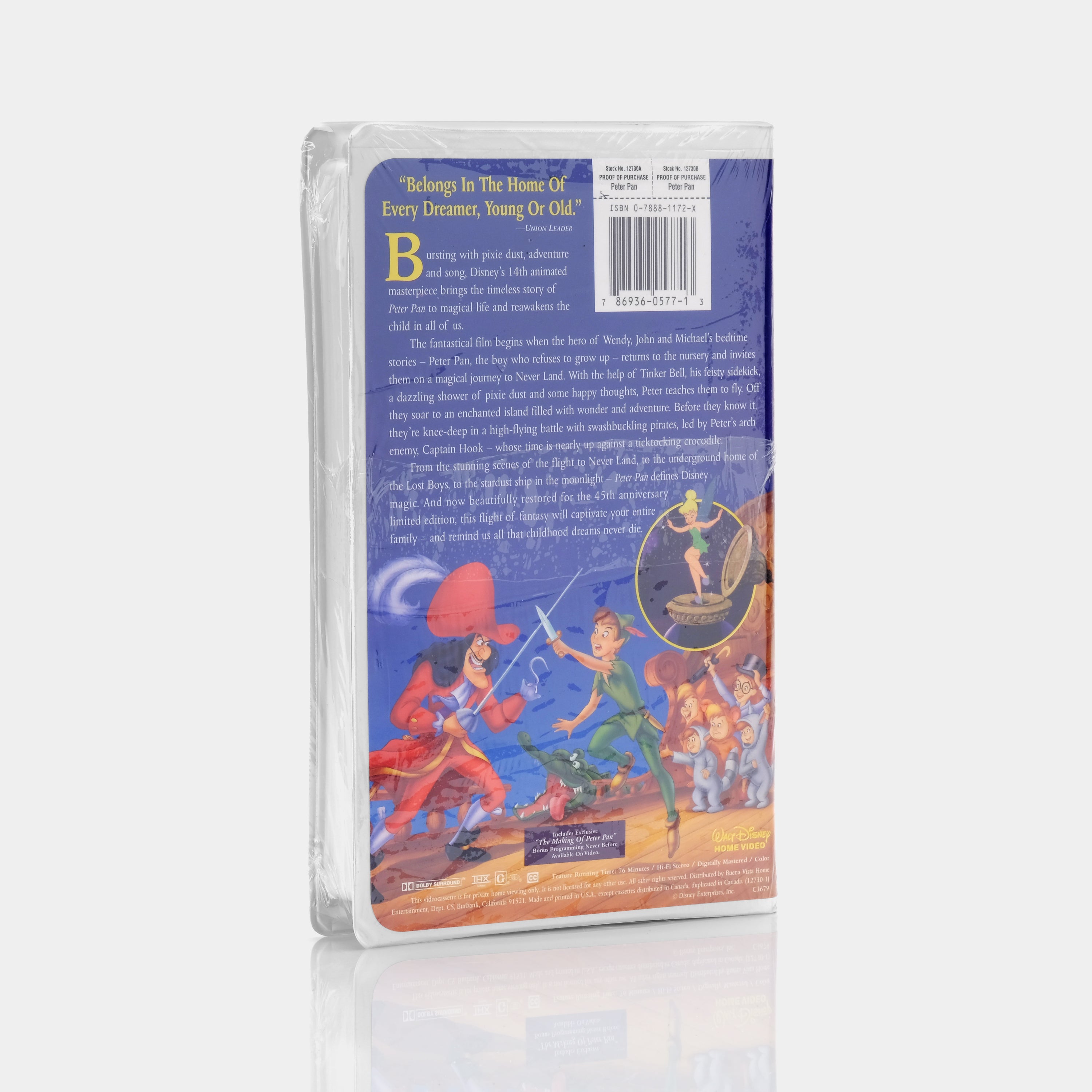 Disney's Peter Pan (Sealed) VHS Tape